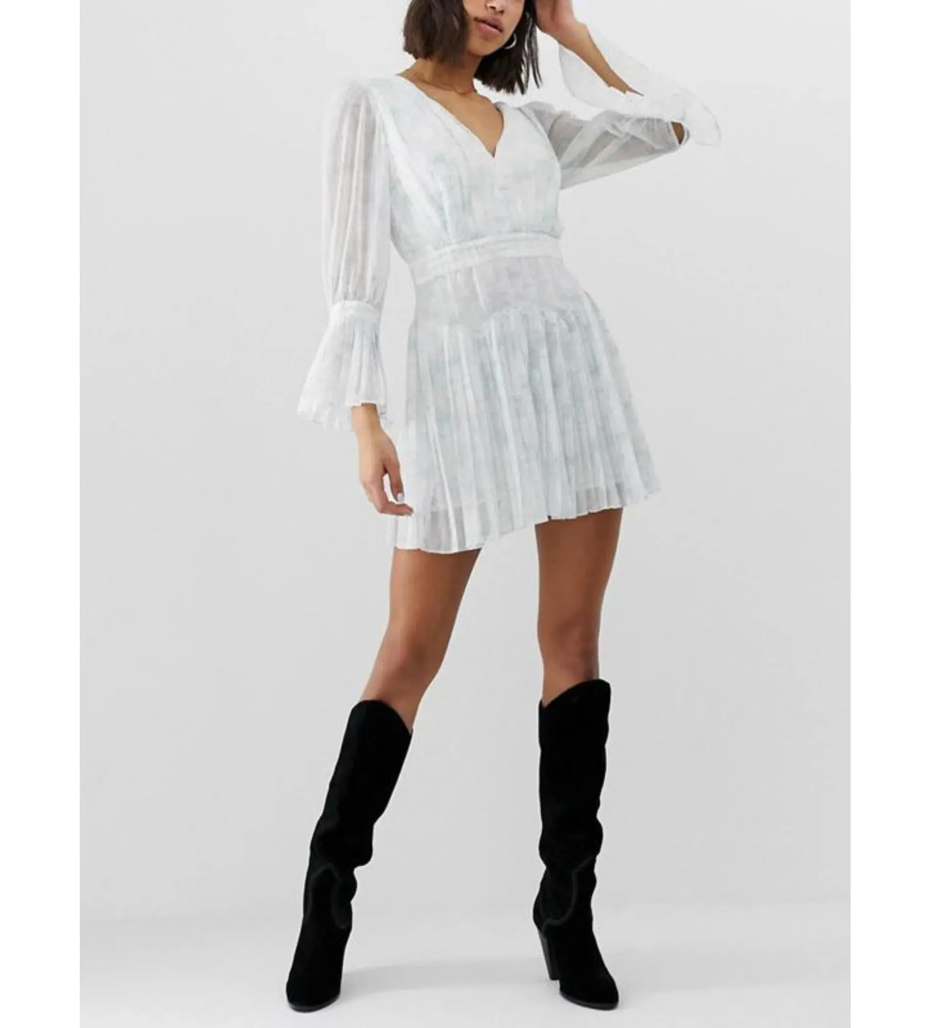  Stevie May Sky Settlement Mini Dress White Size 10 - Image 1