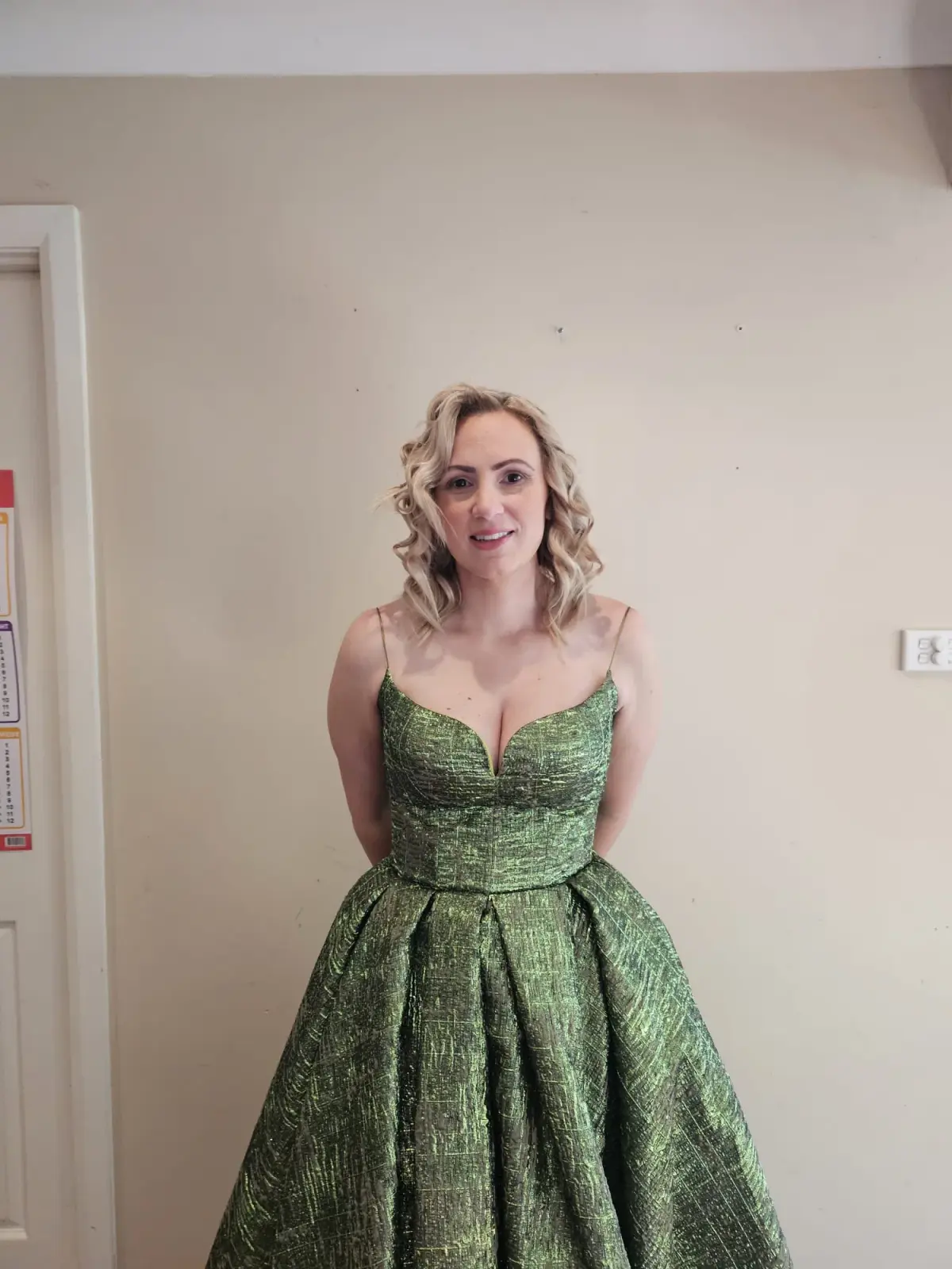 Lia Stubbla Lizard Ball Gown Green Size 12 - Image 7