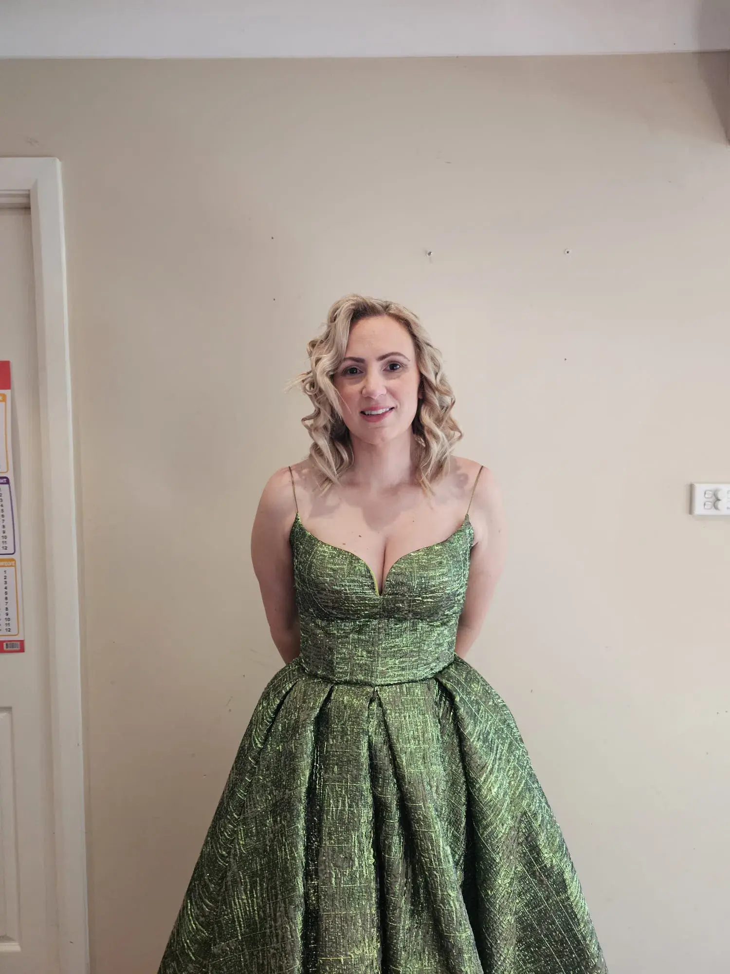 Lia Stubbla Lizard Ball Gown Green Size 12 - Image 7