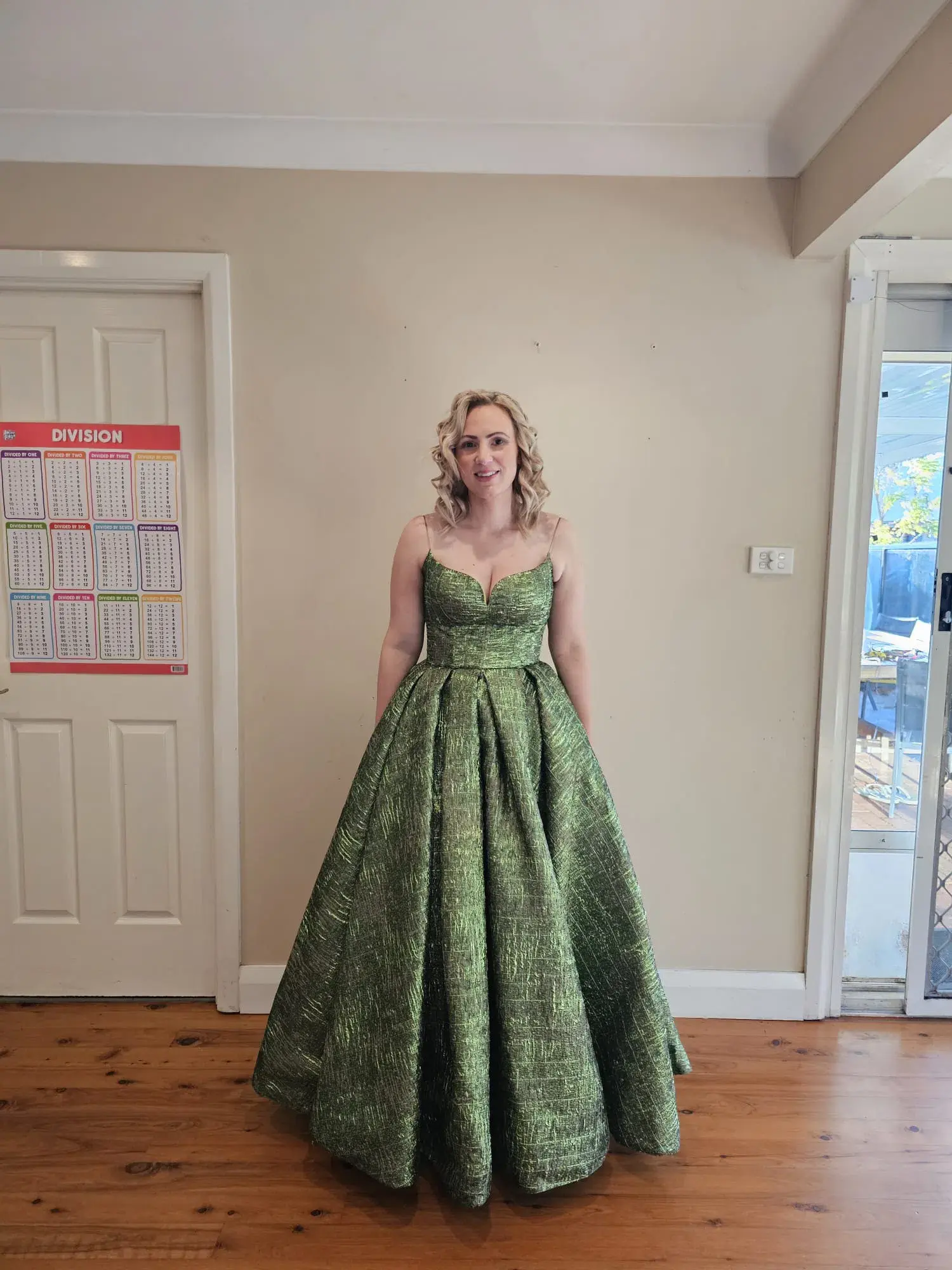 Lia Stubbla Lizard Ball Gown Green Size 12 - Image 3