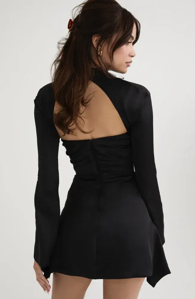 House Of CB Toira Dress Black Size L/ Au 12 - Image 3