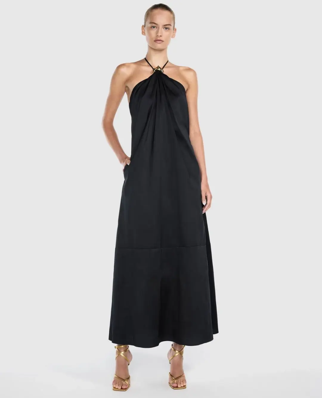 Manning Cartell Heart Lines Trapeze Maxi Dress - Black - Size 8  for rent on The Volte - main image