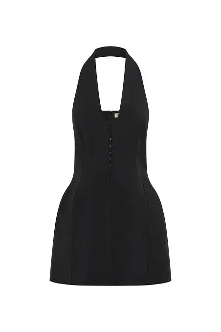 Camilla and Marc Petra Mini Dress Black Size 6 for rent on The Volte - main image