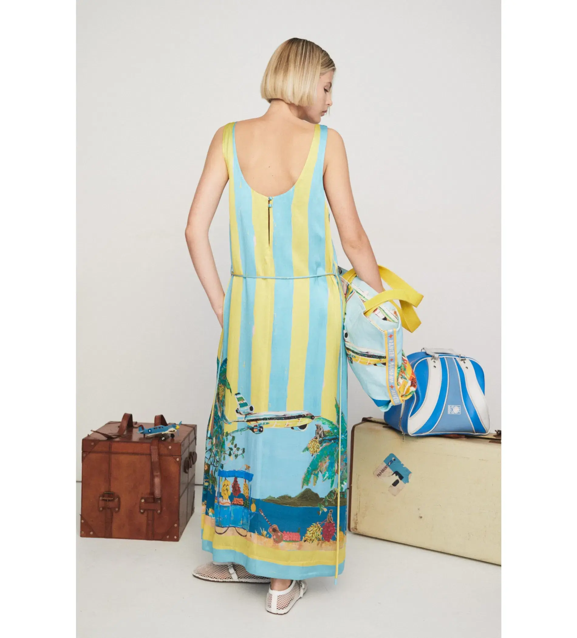 Alemais All Aboard Sleeveless Midi Dress Multi Size 8 - Image 2