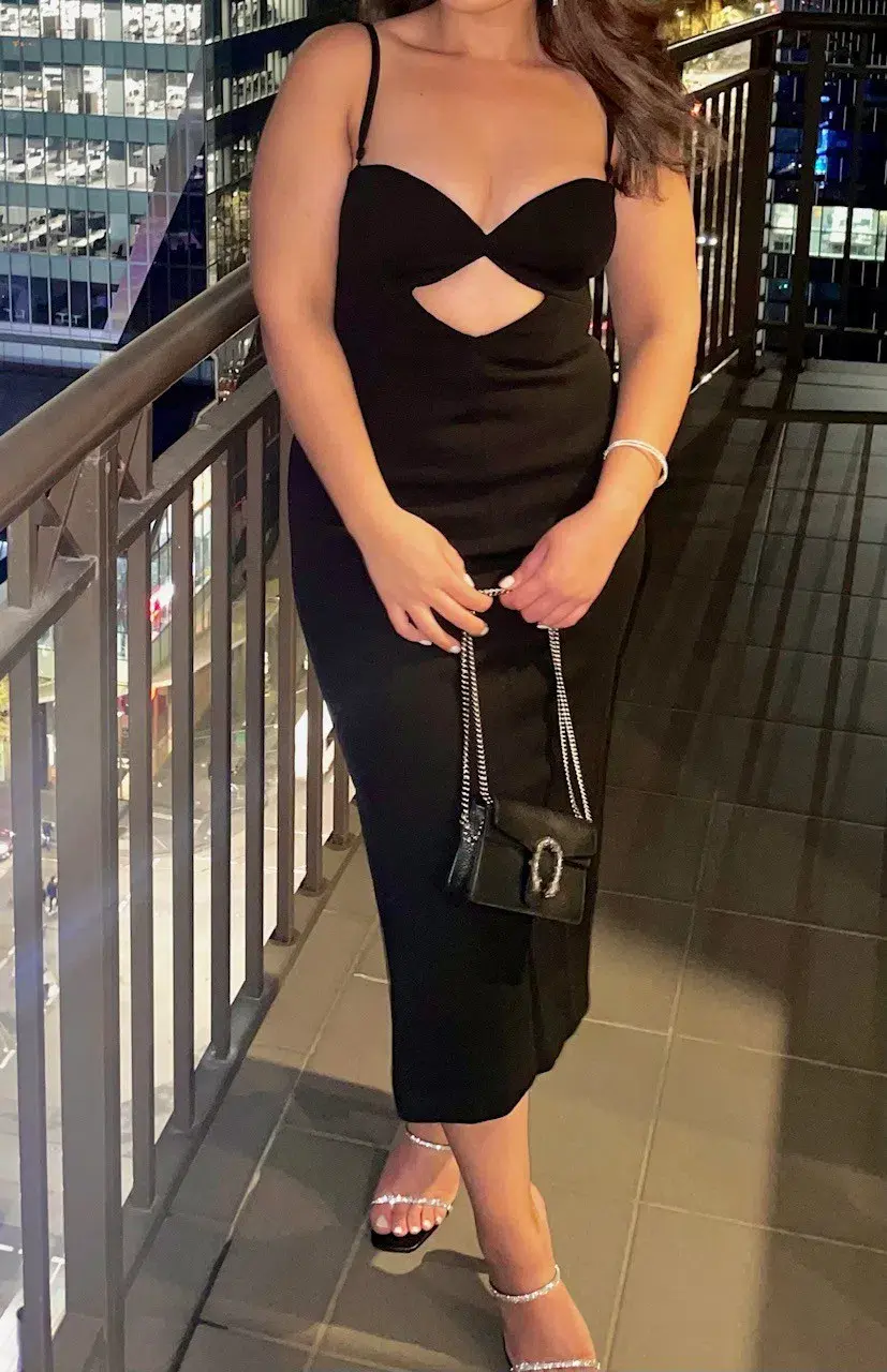 Misha Elin Midi Dress Black Size 10/M - Image 3