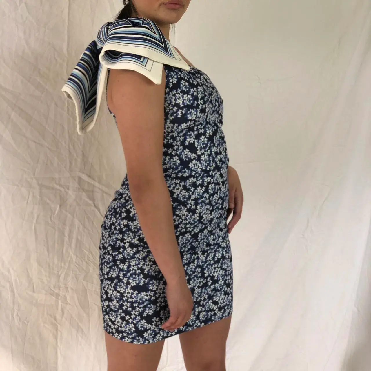 By Johnny Sculpture Sleeve Mini Dress Floral Size AU 8 - Image 2