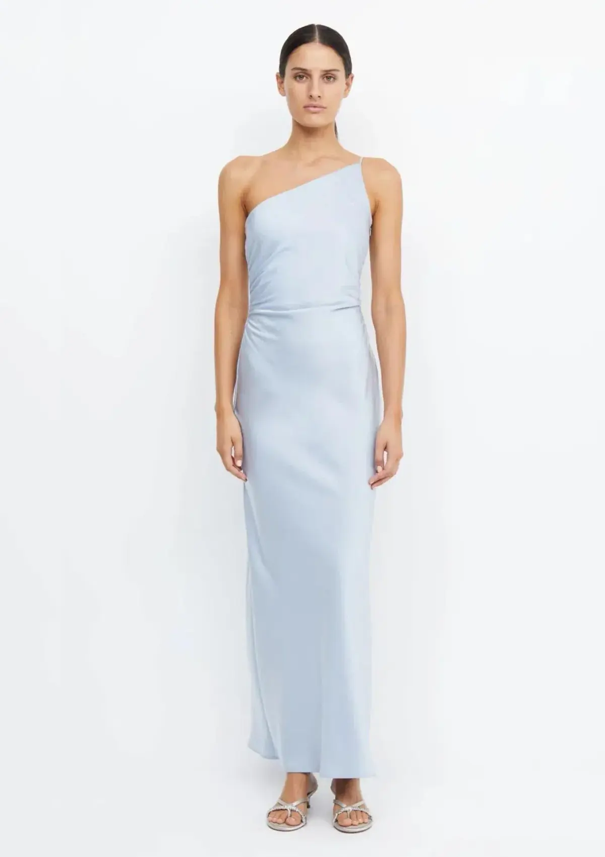 Bec & Bridge Eternity Asym Maxi Dress Dusty Blue Size 8 - Image 1