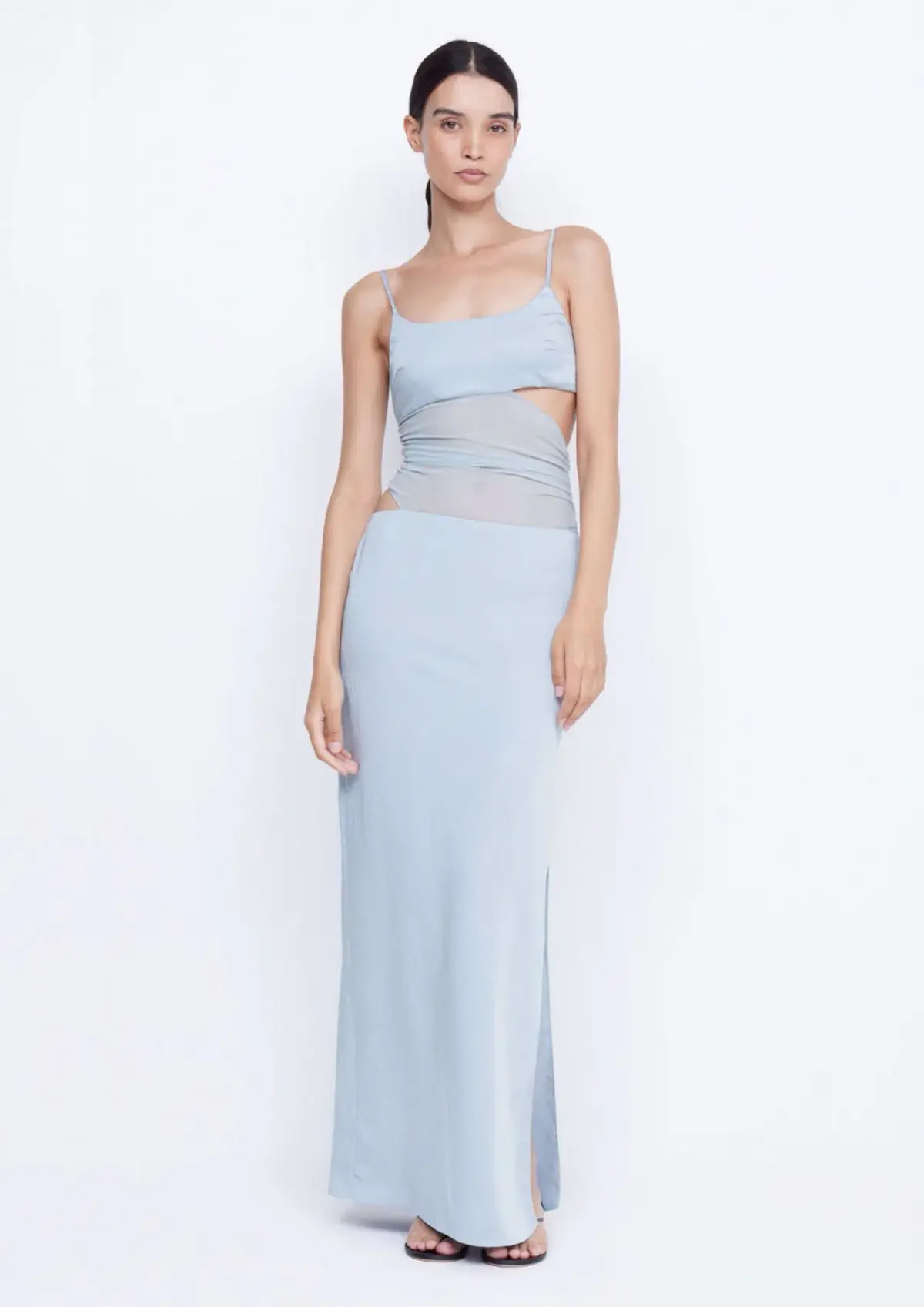 Bec & Bridge Mari Lou Asym Maxi Dress Dove Blue Size 8 - Image 1