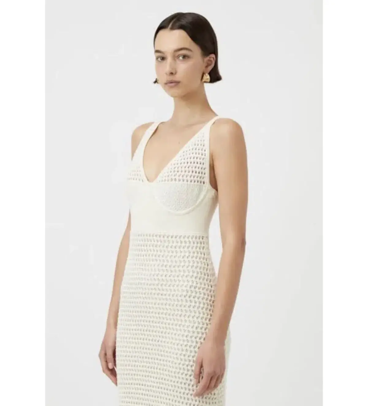 Camilla and Marc Lapis Midi Dress in Cream Size M/AU 12 - Image 2