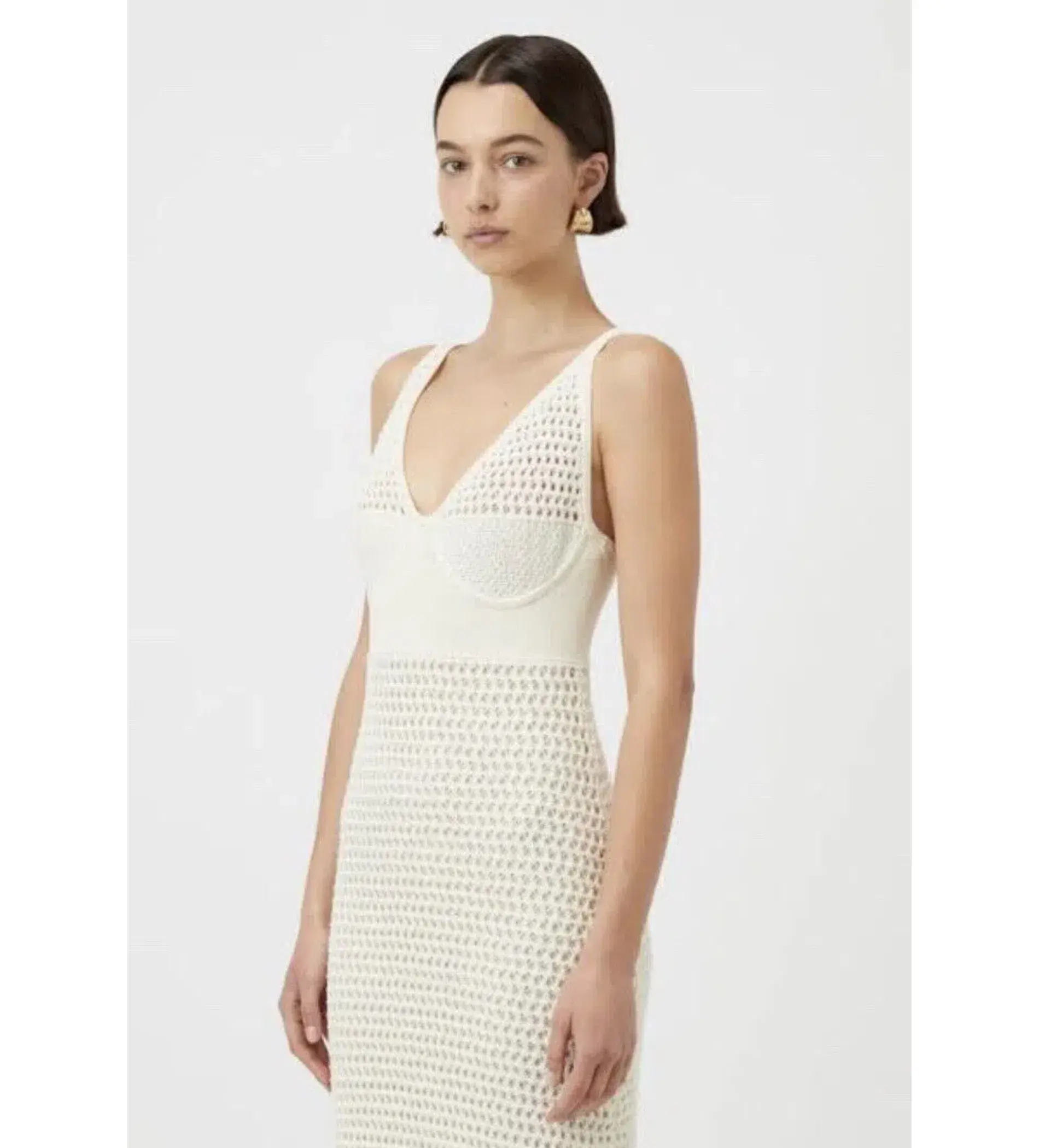 Camilla and Marc Lapis Midi Dress in Cream Size M/AU 12 - Image 2