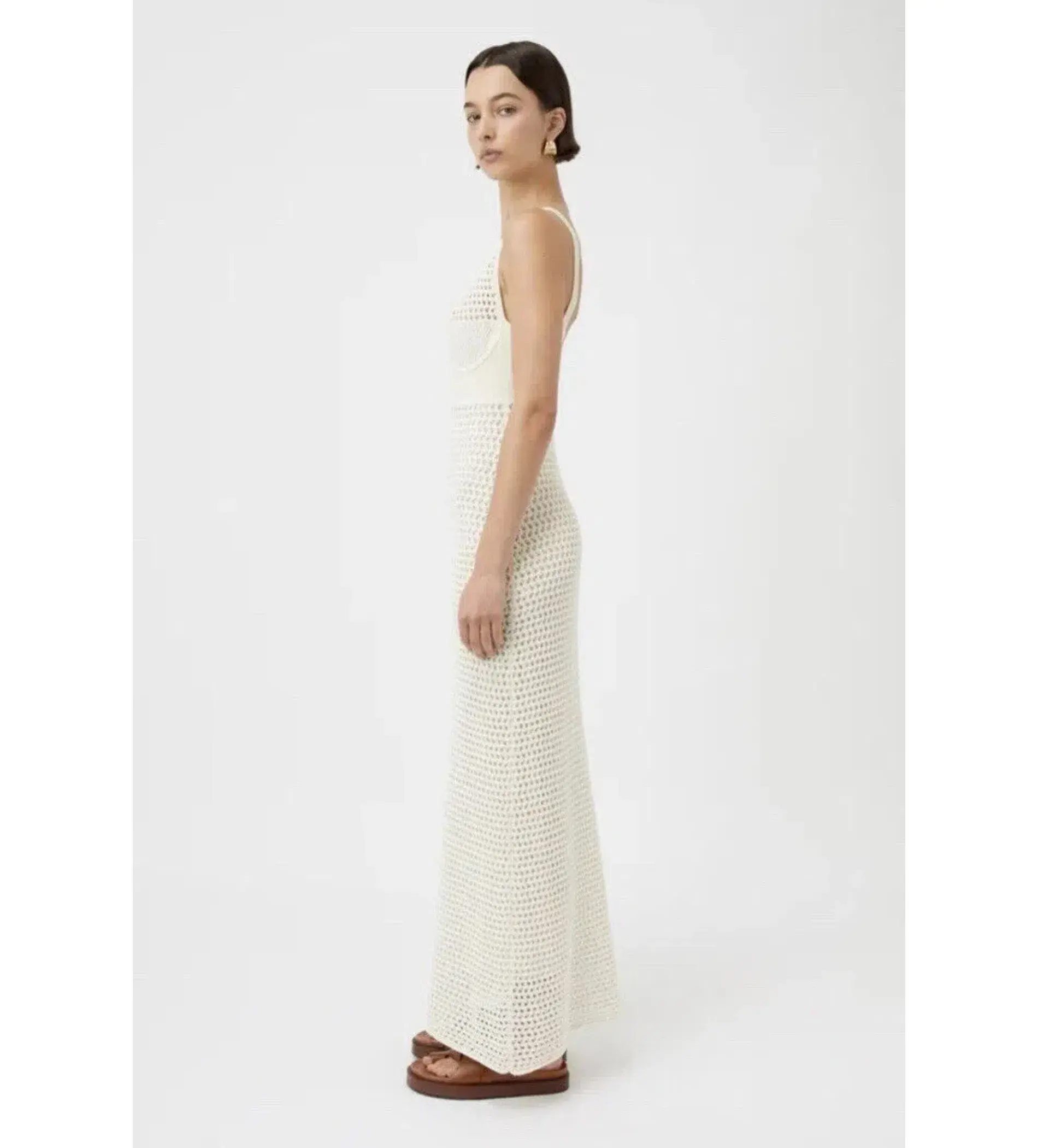Camilla and Marc Lapis Midi Dress in Cream Size M/AU 12 - Image 3