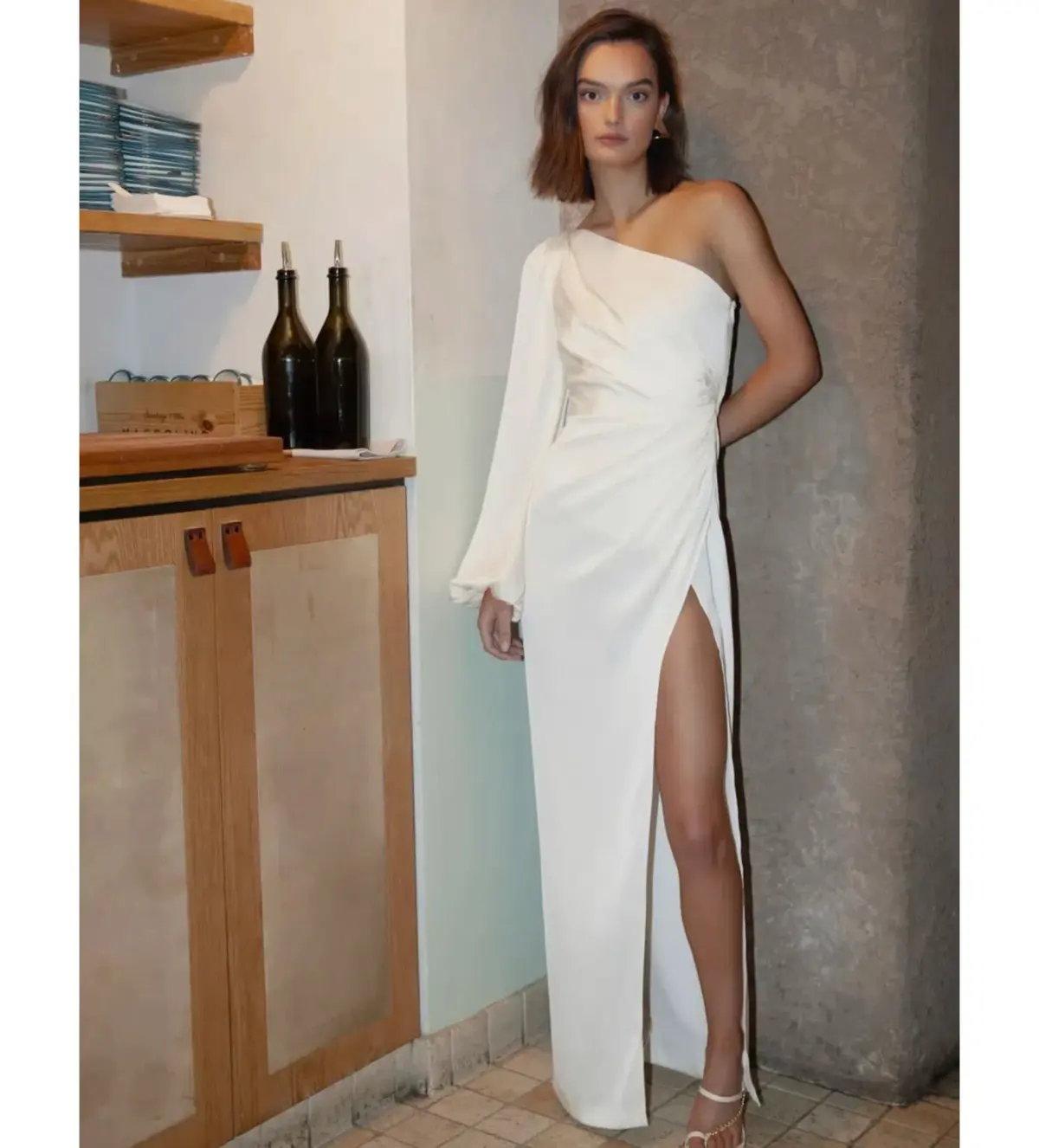 Lexi  Bloom Maxi Dress in Oyster Size AU 8 - Image 5