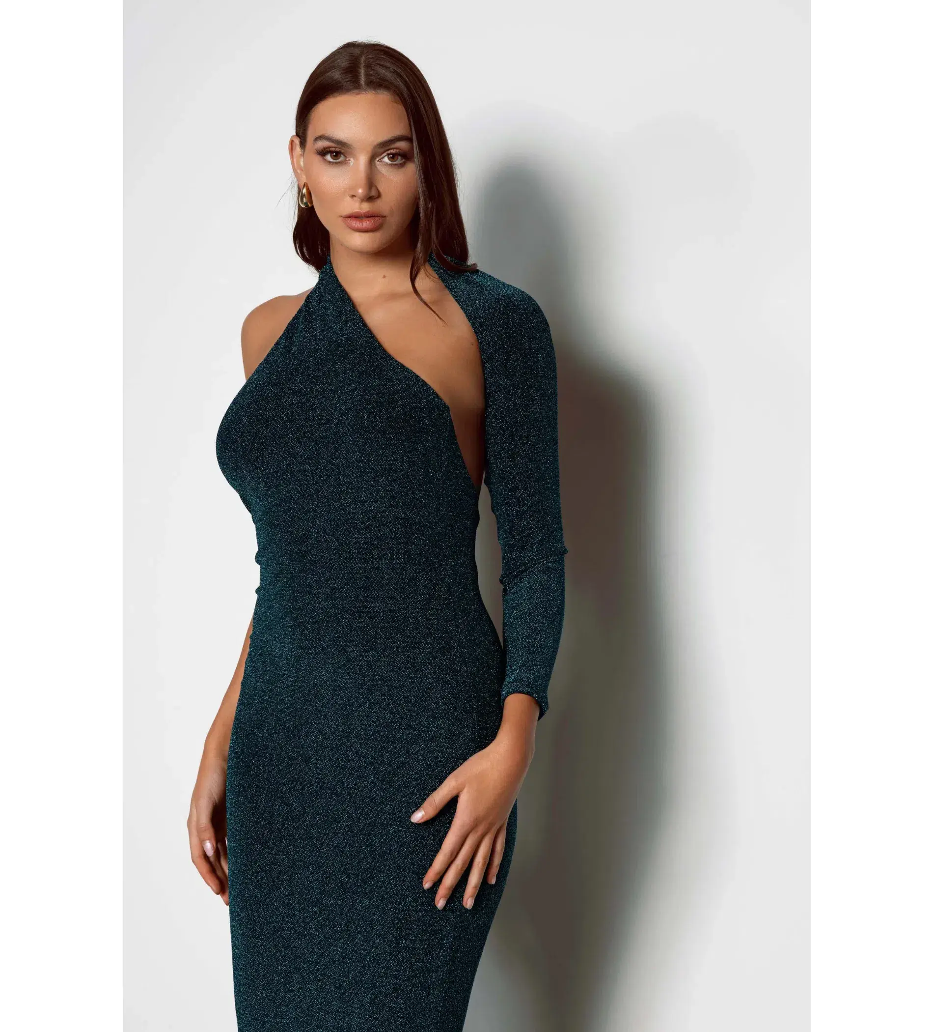 Elle Zeitoune Pia Emerald Maxi Dress Green Size AU 8  - Image 2