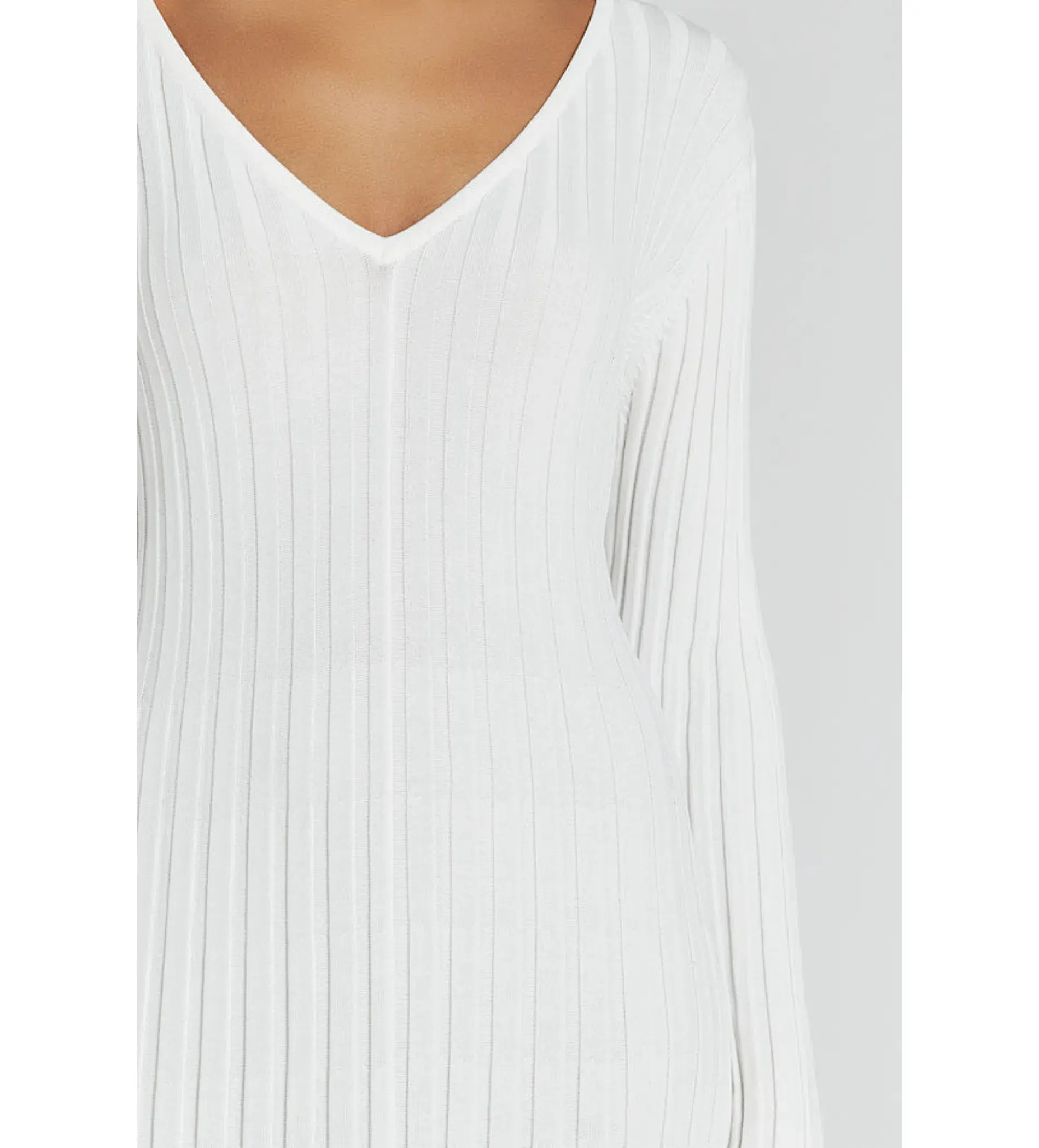 Dissh Reign White Sleeved Knit Midi Dress Size S / AU 8 - Image 3