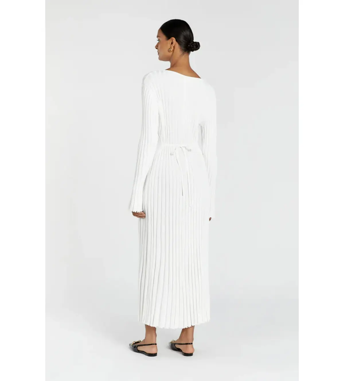 Dissh Reign White Sleeved Knit Midi Dress Size S / AU 8 - Image 5