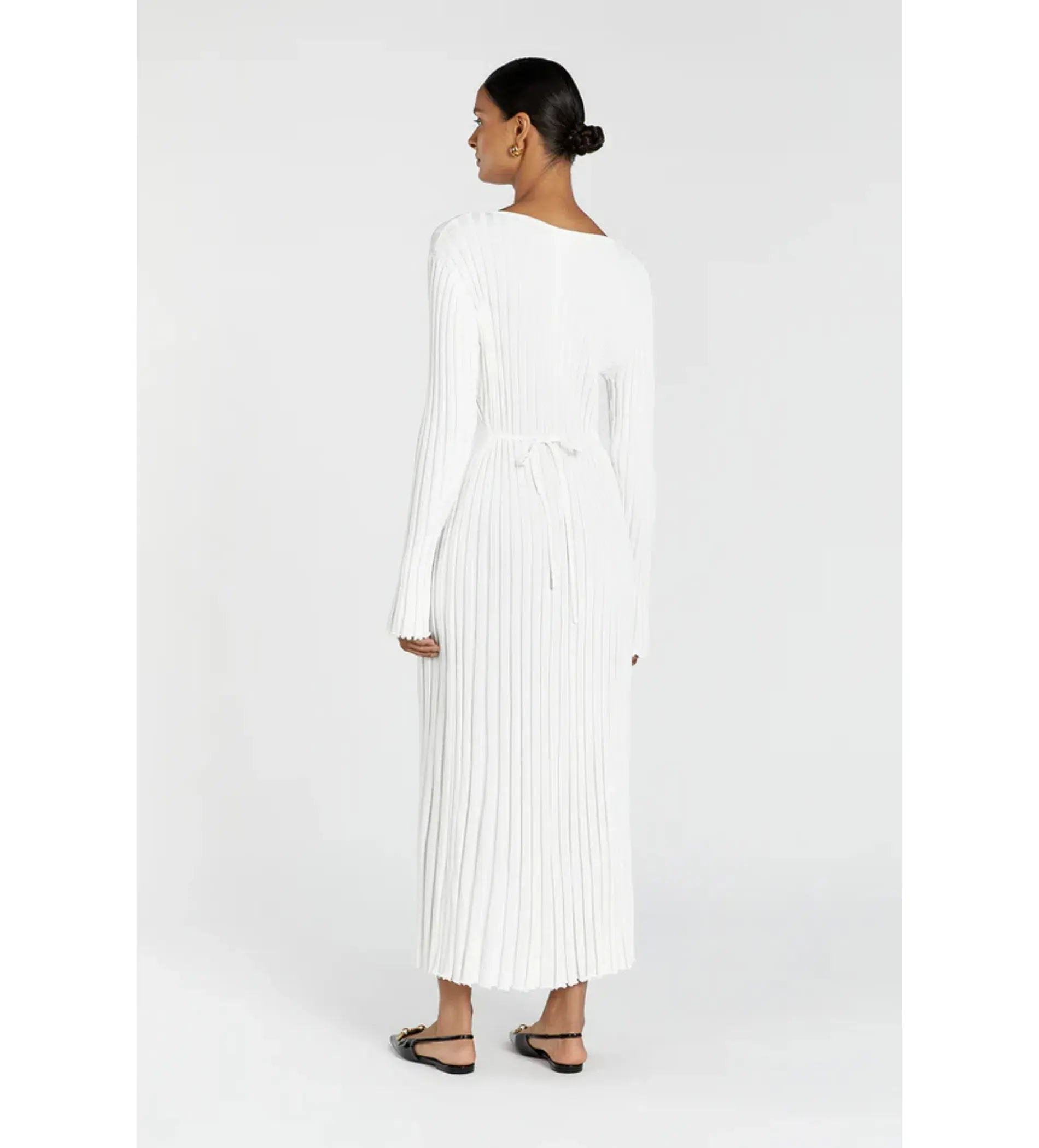 Dissh Reign White Sleeved Knit Midi Dress Size S / AU 8 - Image 5