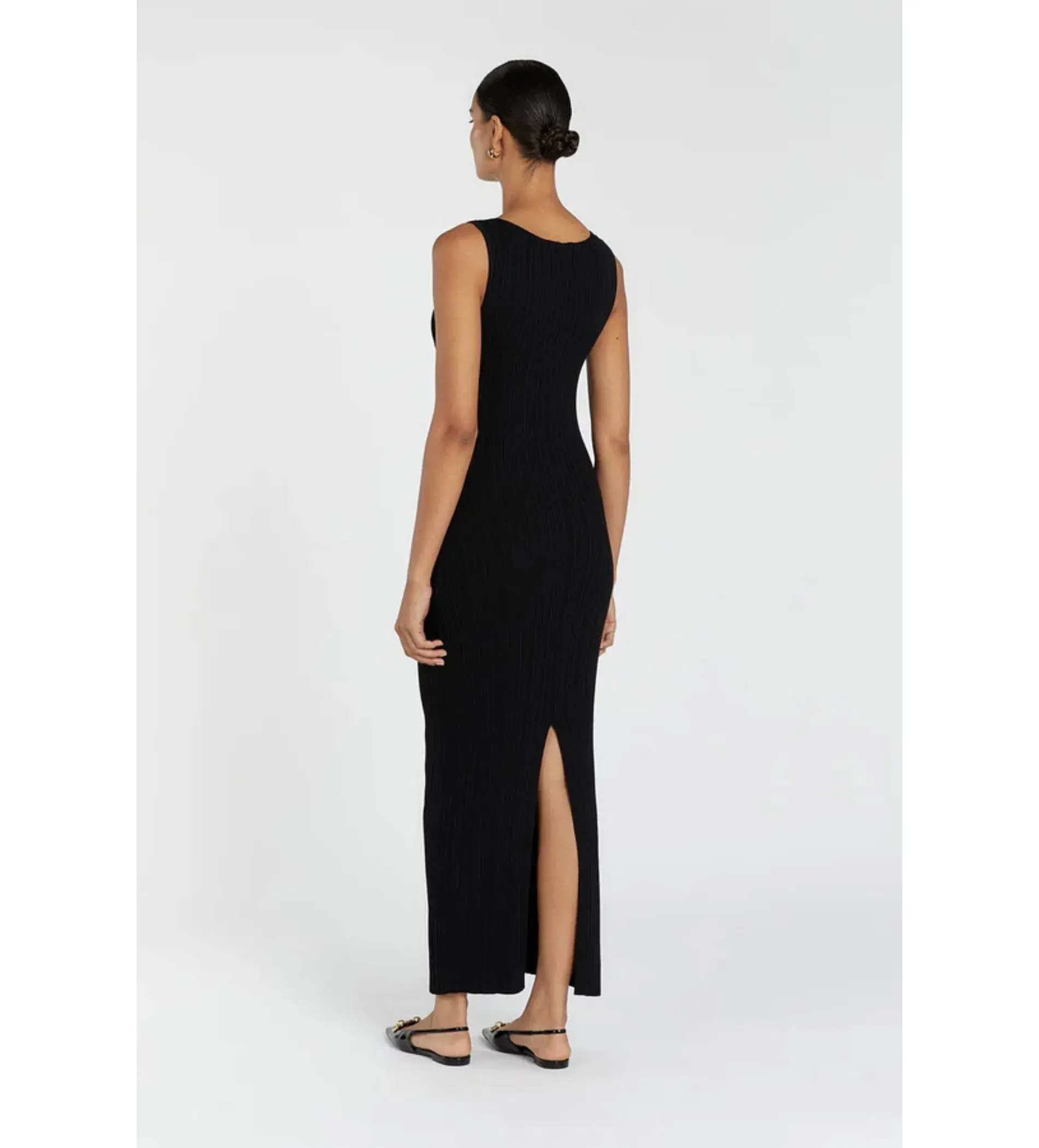 Dissh Sienna Black Knit Midi Dress Size M / AU 10 - Image 5