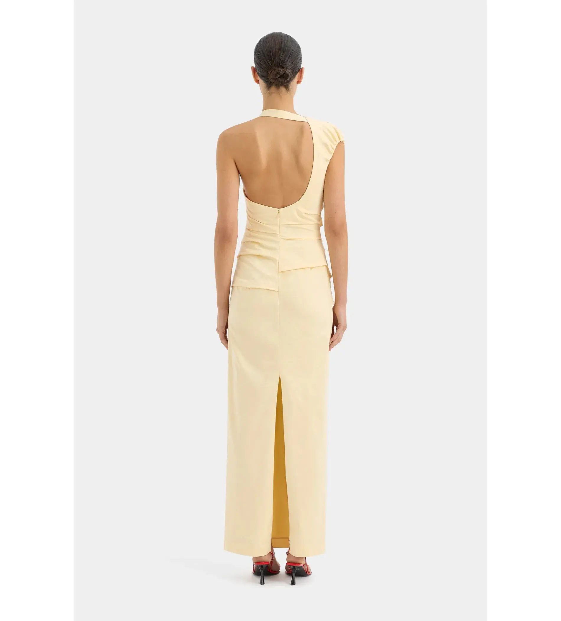 Sir The Label Giacomo Gathered Gown in Butter Size AU 10 - Image 3