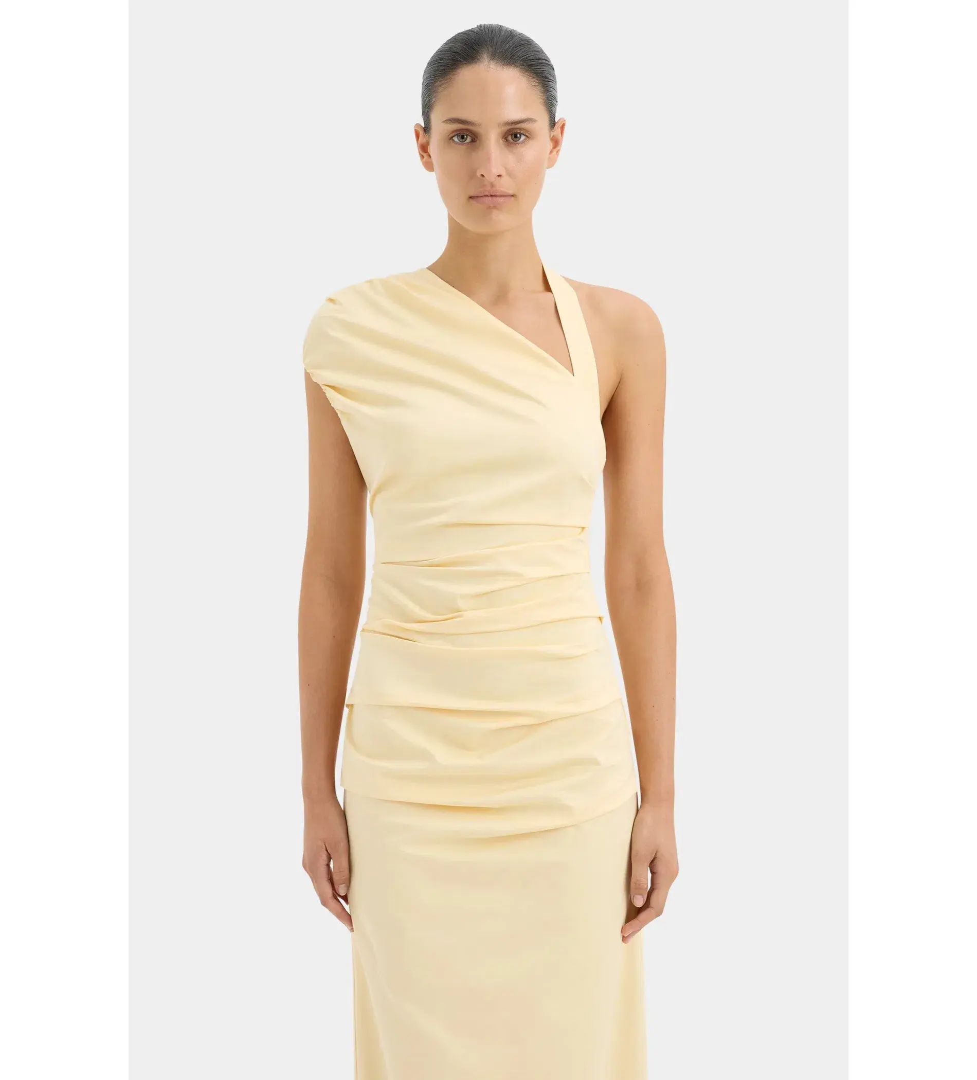 Sir The Label Giacomo Gathered Gown in Butter Size AU 10 - Image 4