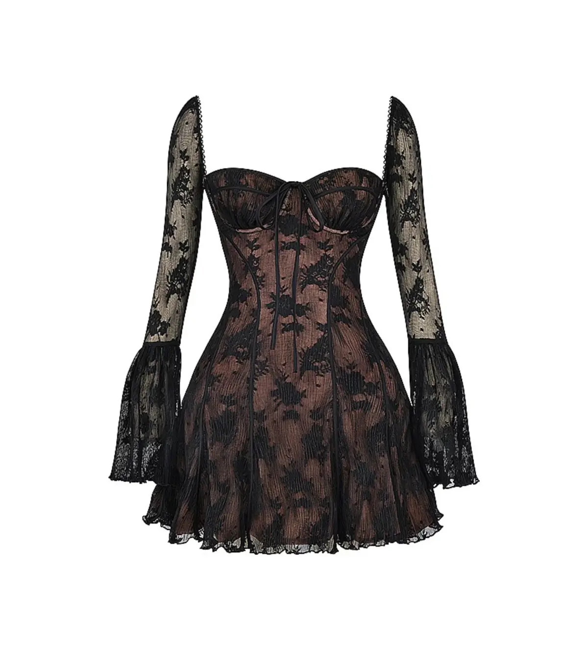 House of CB Analissa Black Lace Corser Mini Dress Size AU 6  - Image 5