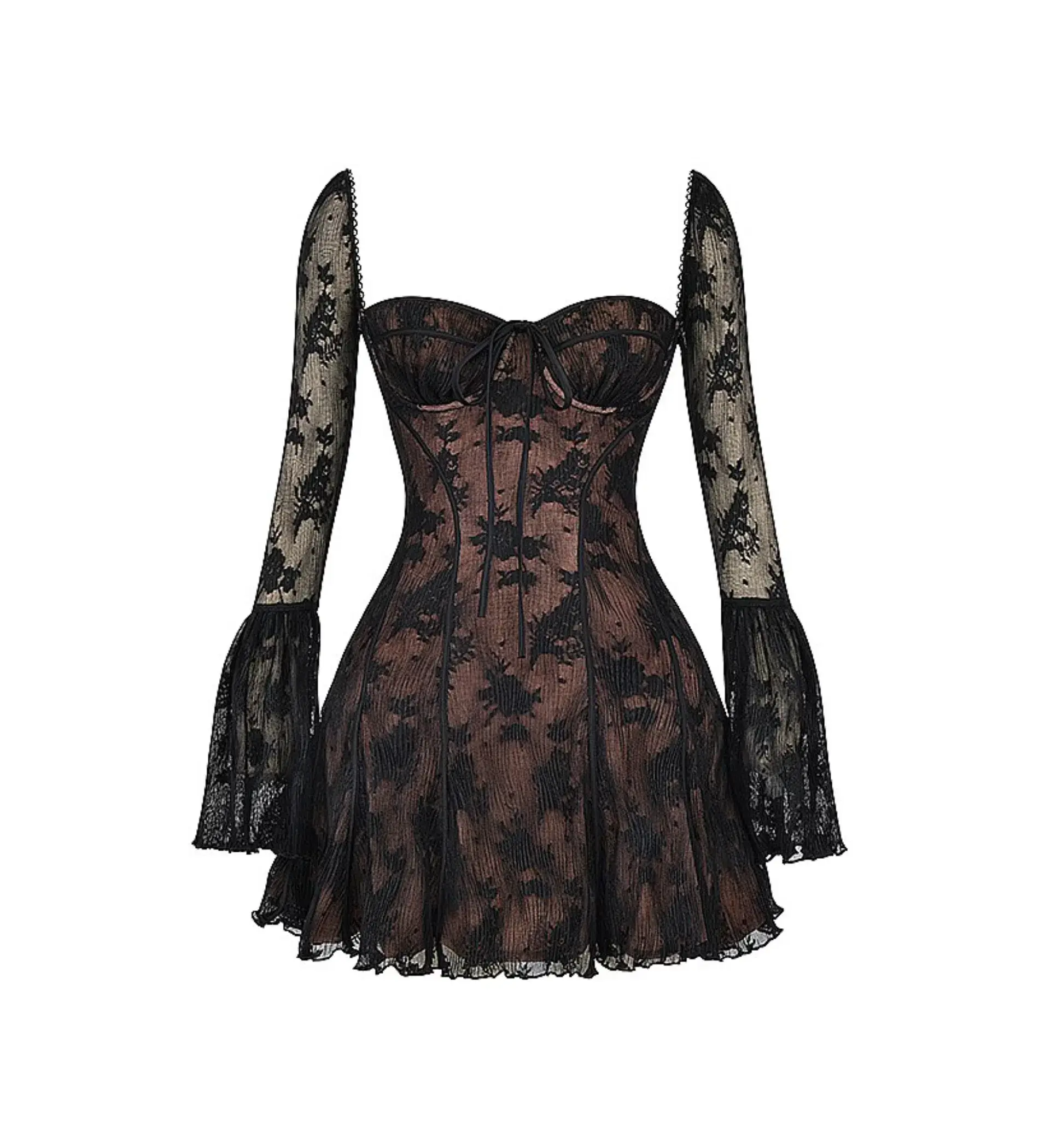 House of CB Analissa Black Lace Corser Mini Dress Size AU 6  - Image 5