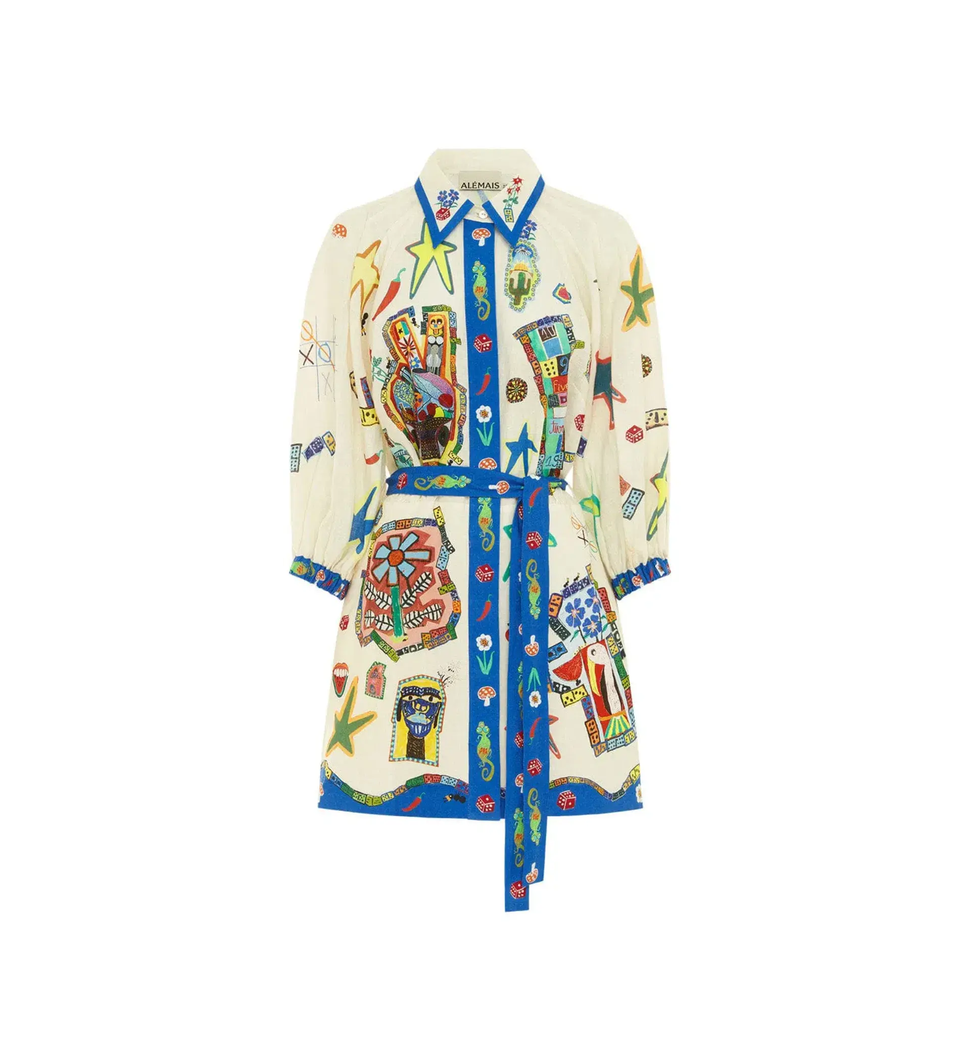 Alemais Players Mini Dress Multi Print Size AU 12 - Image 6