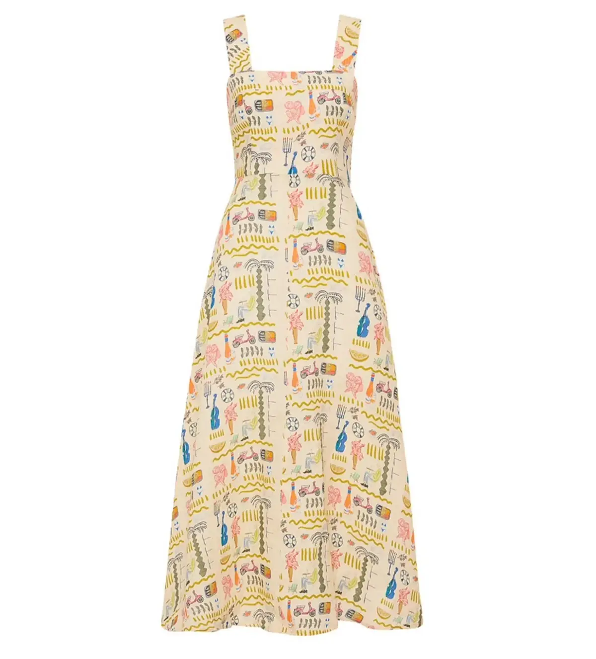 Palm Noosa Rosa Midi Dress in Verano Yellow Size AU 8 - Image 5