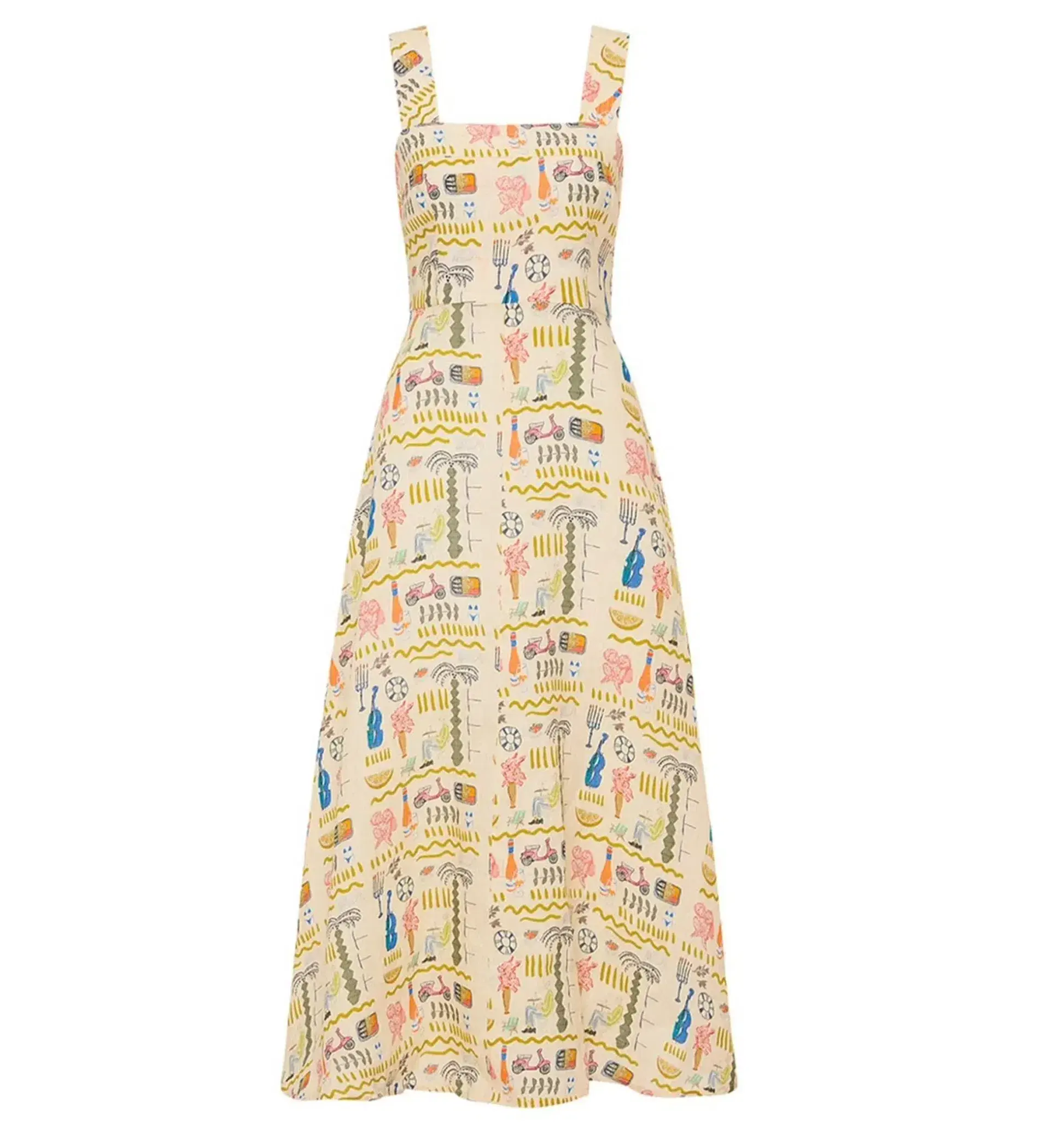 Palm Noosa Rosa Midi Dress in Verano Yellow Size AU 8 - Image 5