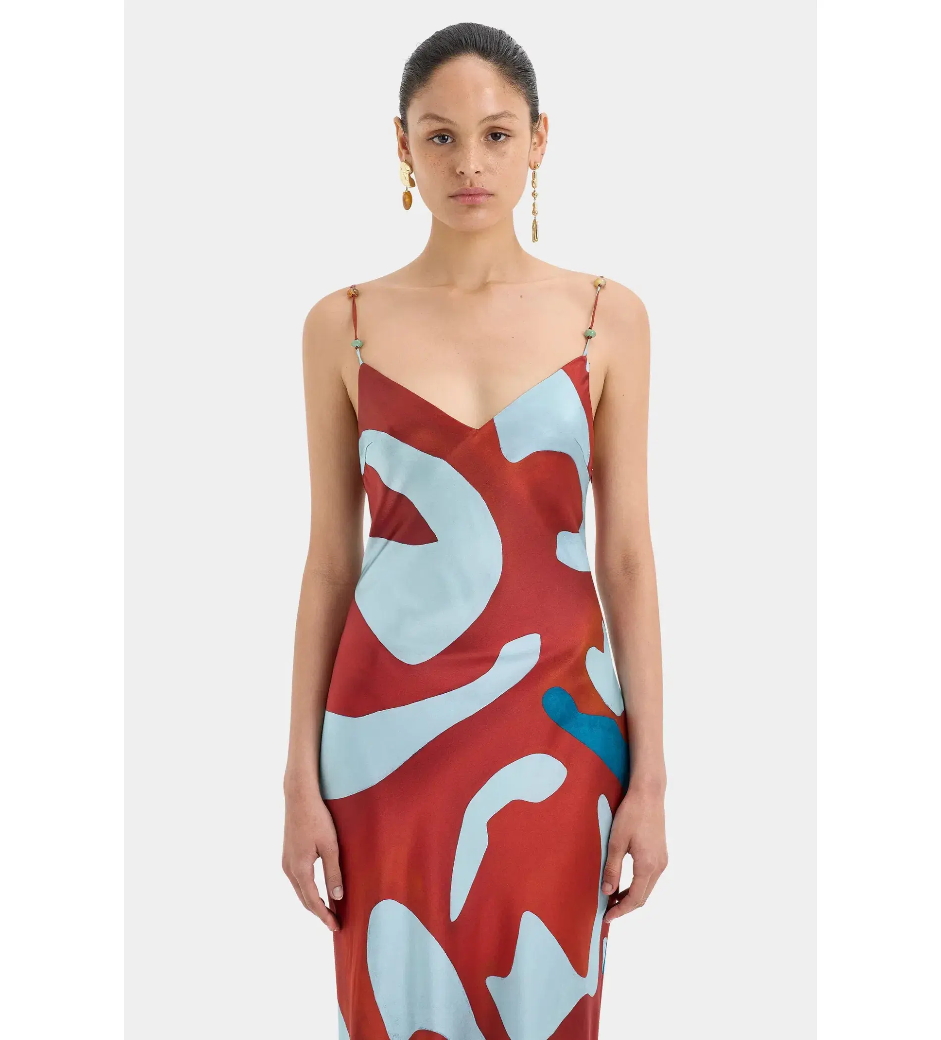 Sir The Label Frankie Slip Maxi Dress in Ruby Reflection Size AU 6 - Image 2