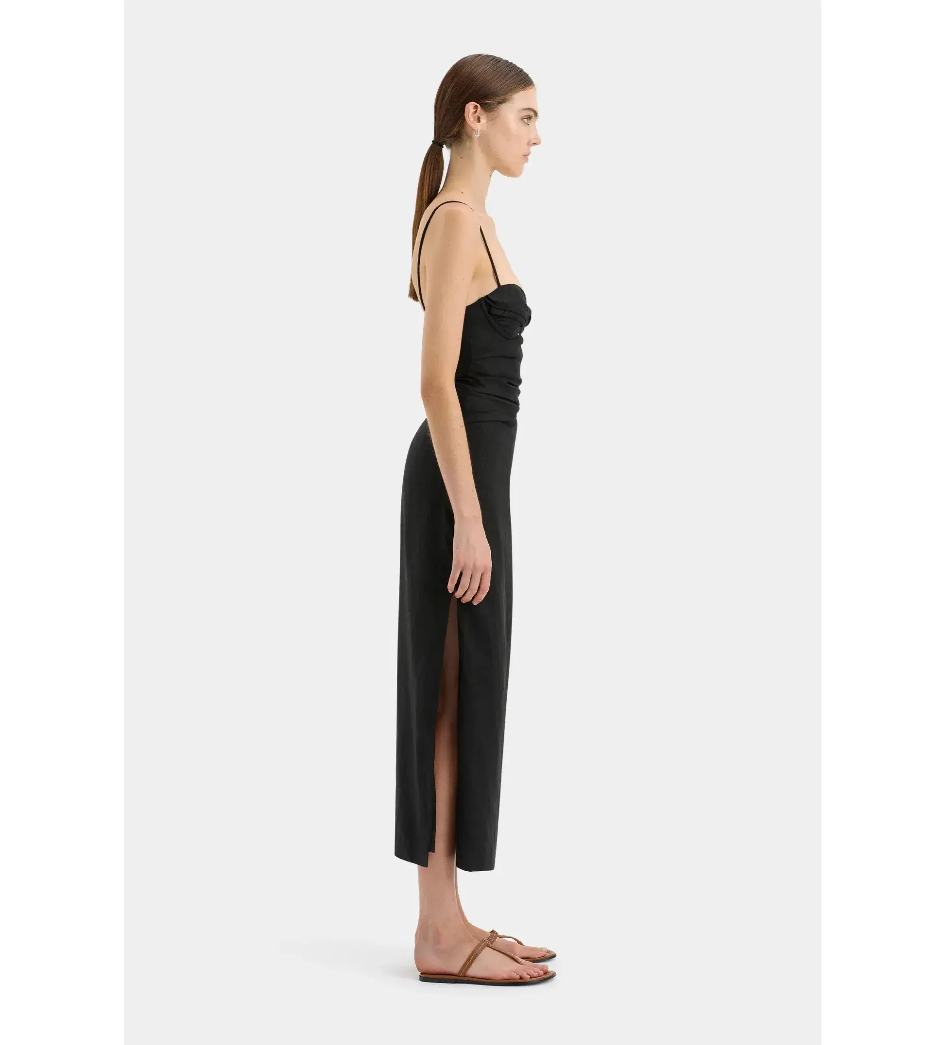 Sir The Label Noemi Balconette Midi Dress Black Size AU 10 - Image 4