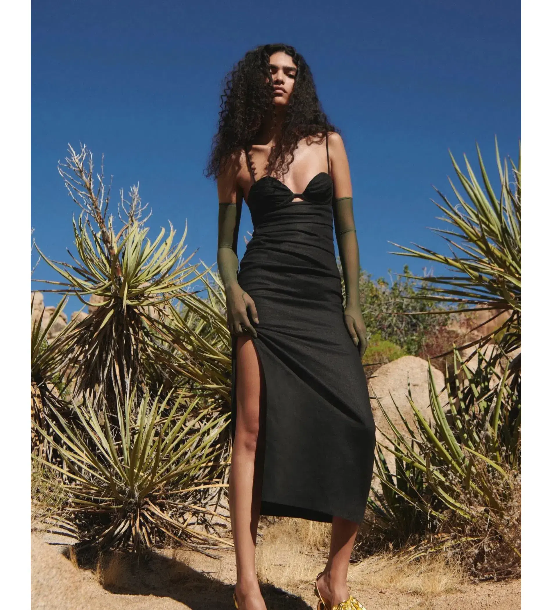 Sir The Label Noemi Balconette Midi Dress Black Size AU 10 - Image 2