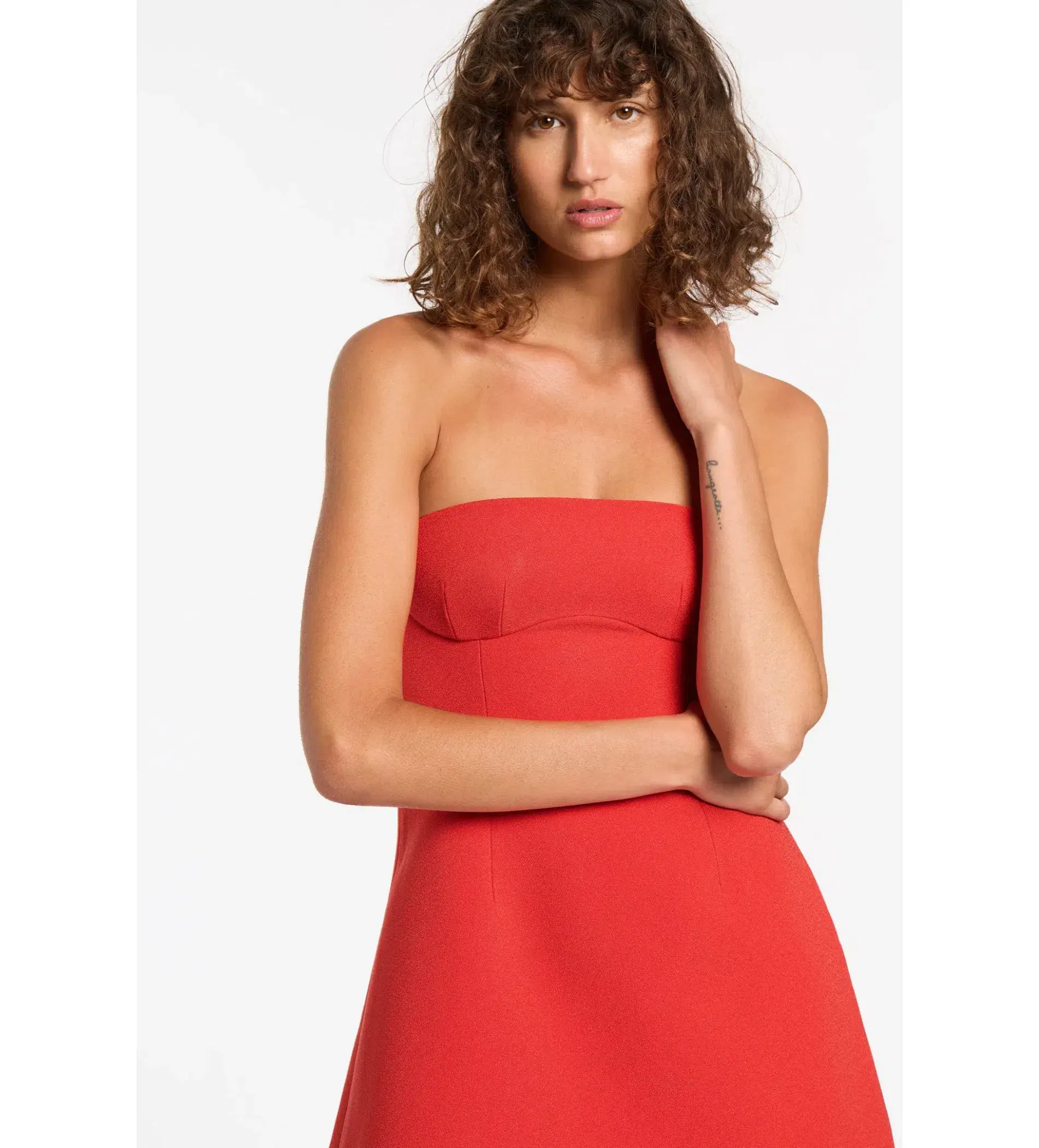 Sir The Label Spoerri Sculpted Mini Dress Red Size AU 6 - Image 3