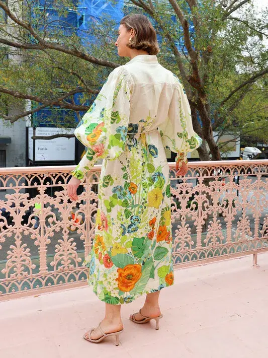 Alemais Constance Midi Shirtdress Floral Size 14 - Image 2
