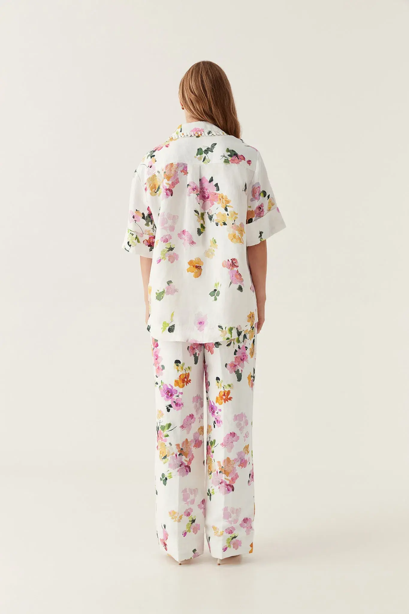 Aje Constance Whipstitch Shirt Scattered Floral Size 16 - Image 2