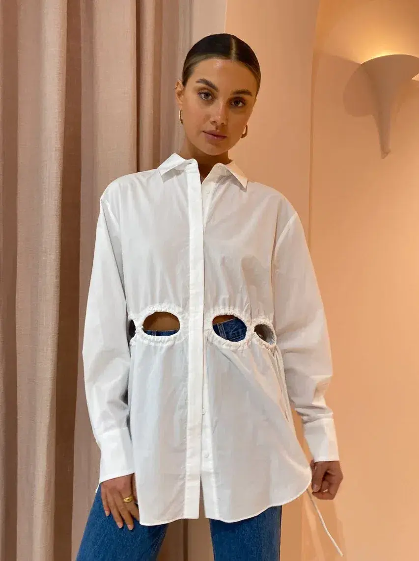 Sir the Label Mason Laced Shirt Dress White Size 10 - Image 2
