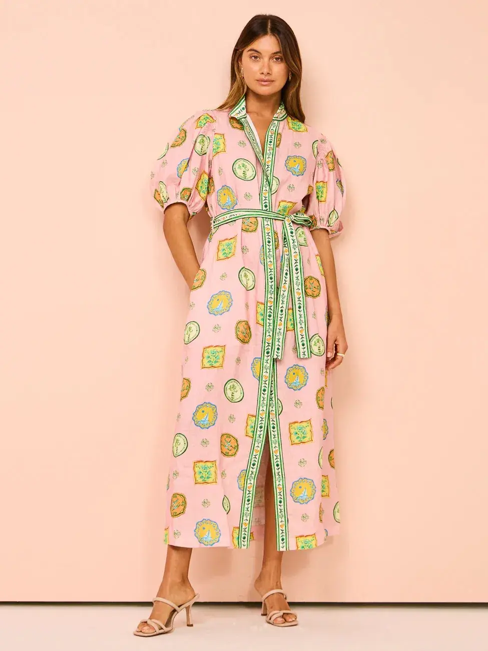 Alemais Porcelain Shirtdress Multi Size 10 - Image 1