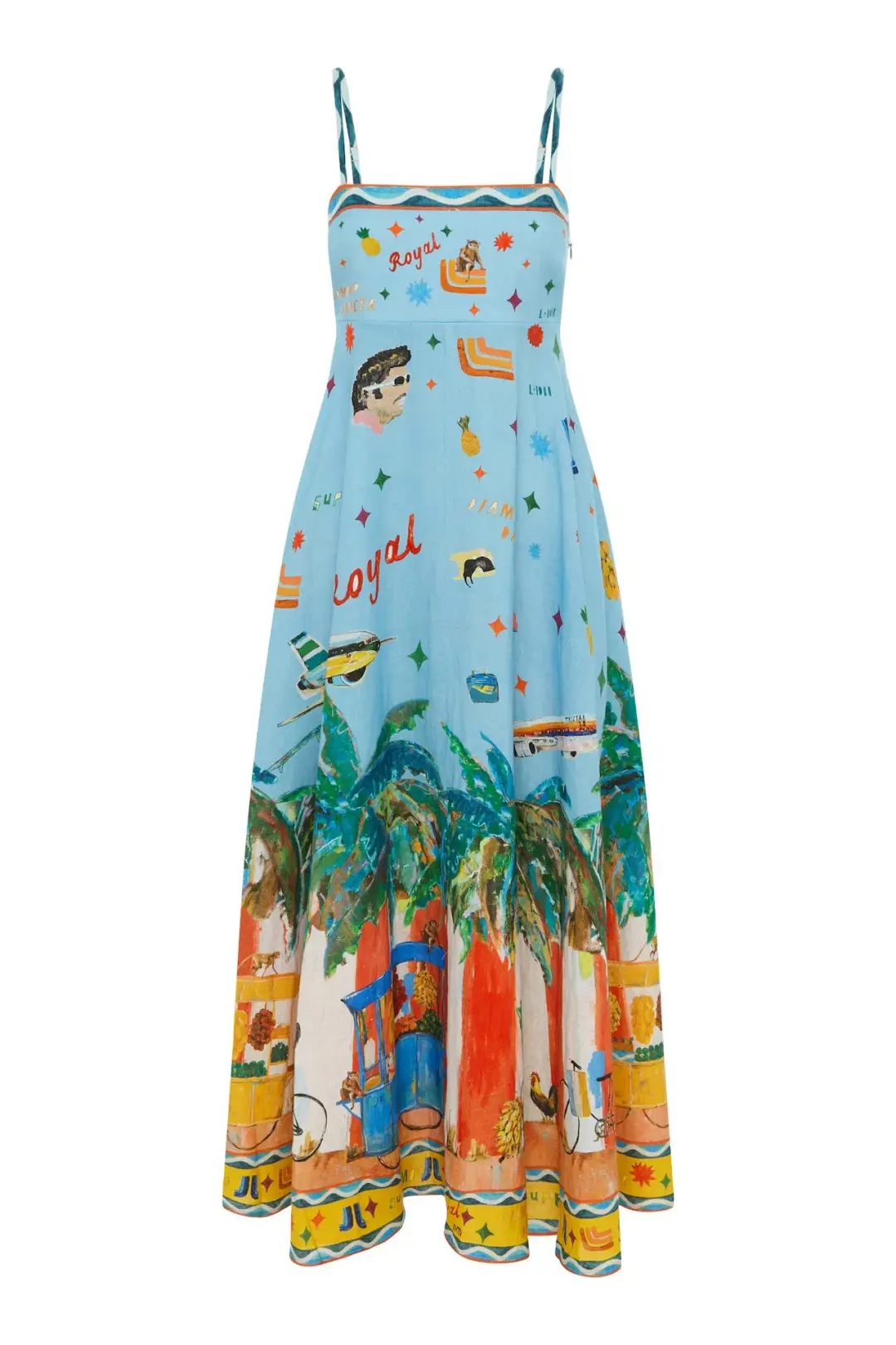Alemais All Aboard Midi Sundress Print Size 14 for rent on The Volte - main image