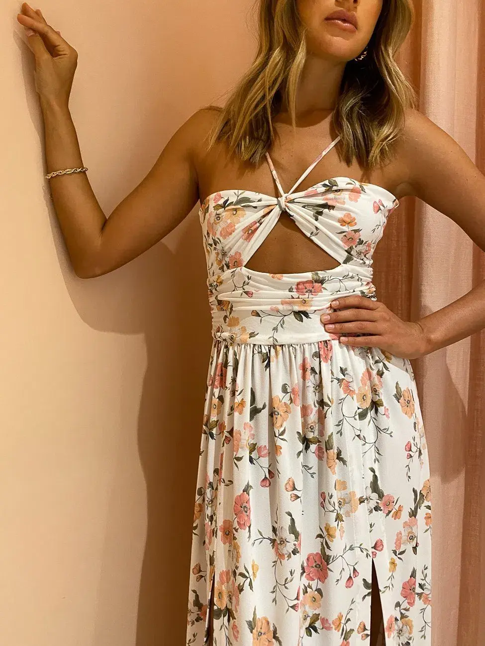 Bec & Bridge Isla Print Midi Dress Floral Size 10 - Image 2
