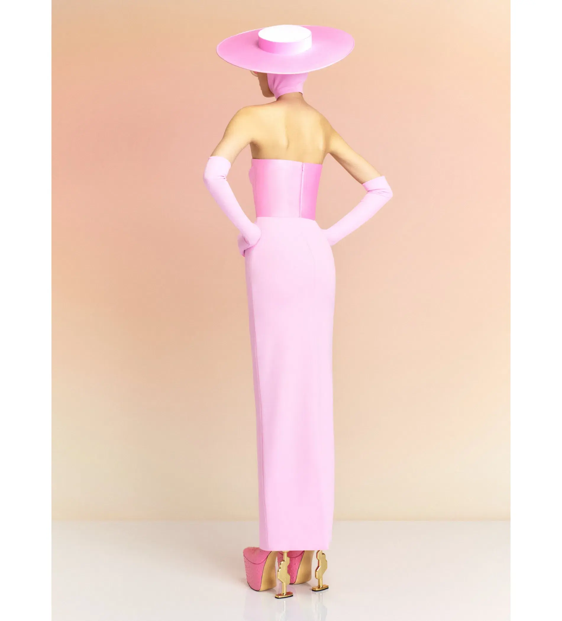 Solace London  The Afra Maxi Dress in Blush Size S/Au 8  - Image 3