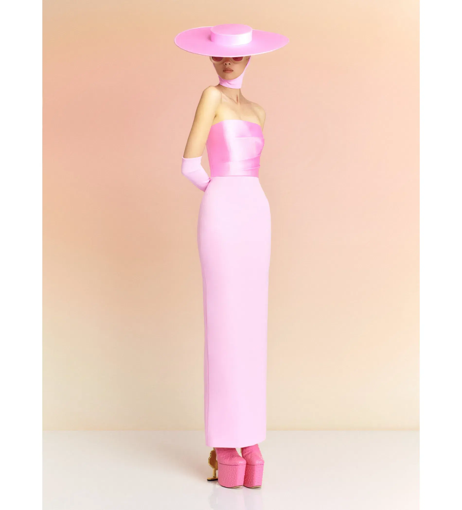 Solace London  The Afra Maxi Dress in Blush Size S/Au 8  - Image 1