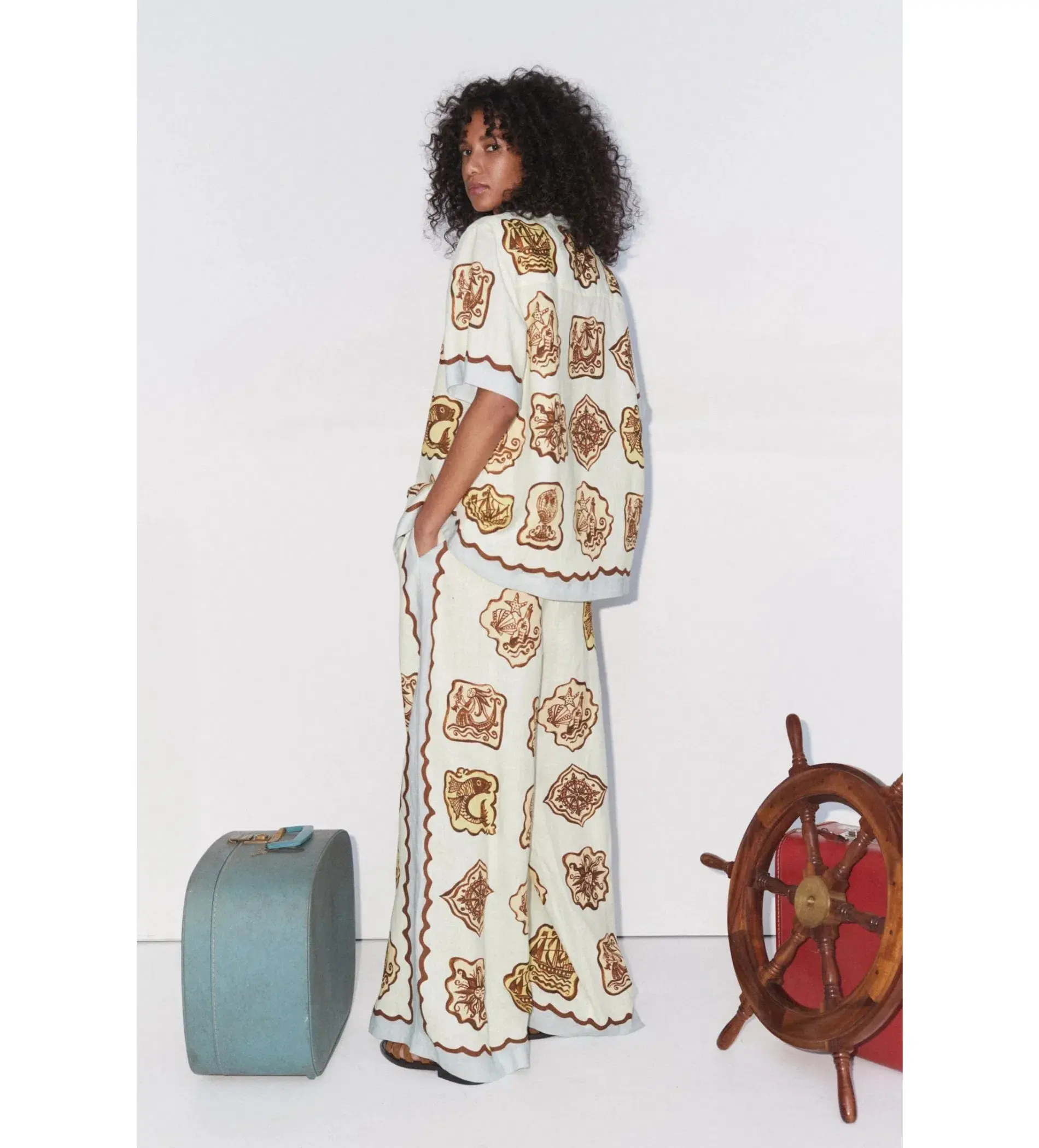 Alemais Relic Shirt Size 6 and Pant Size 8 Set Print - Image 2
