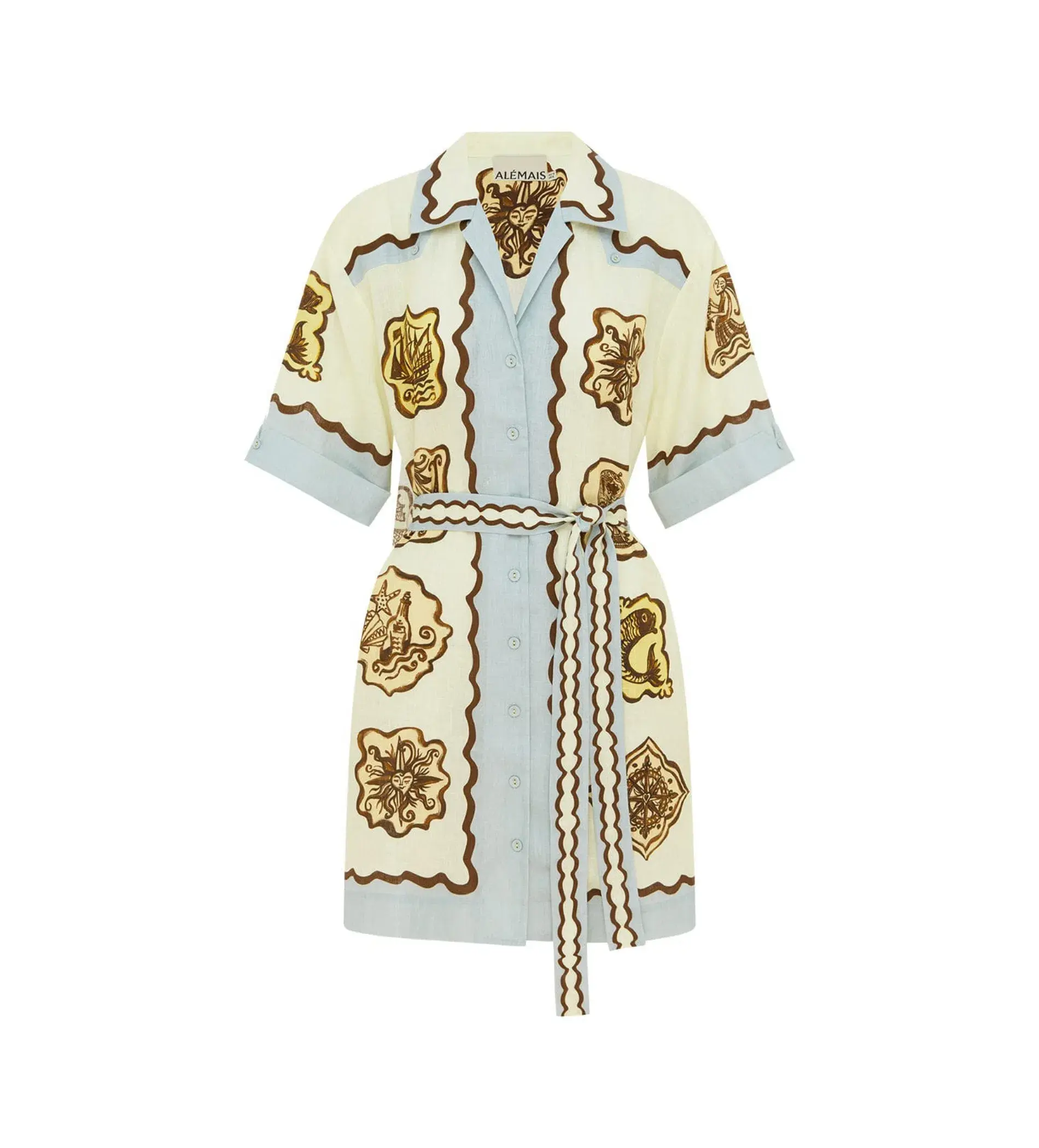 Alemais Relic Mini Dress Print Size 8  - Image 3
