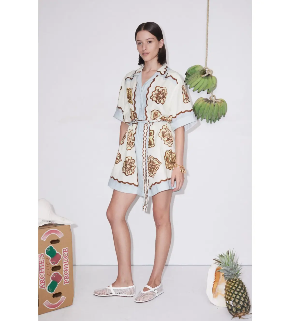 Alemais Relic Mini Dress Print Size 6 - Image 1