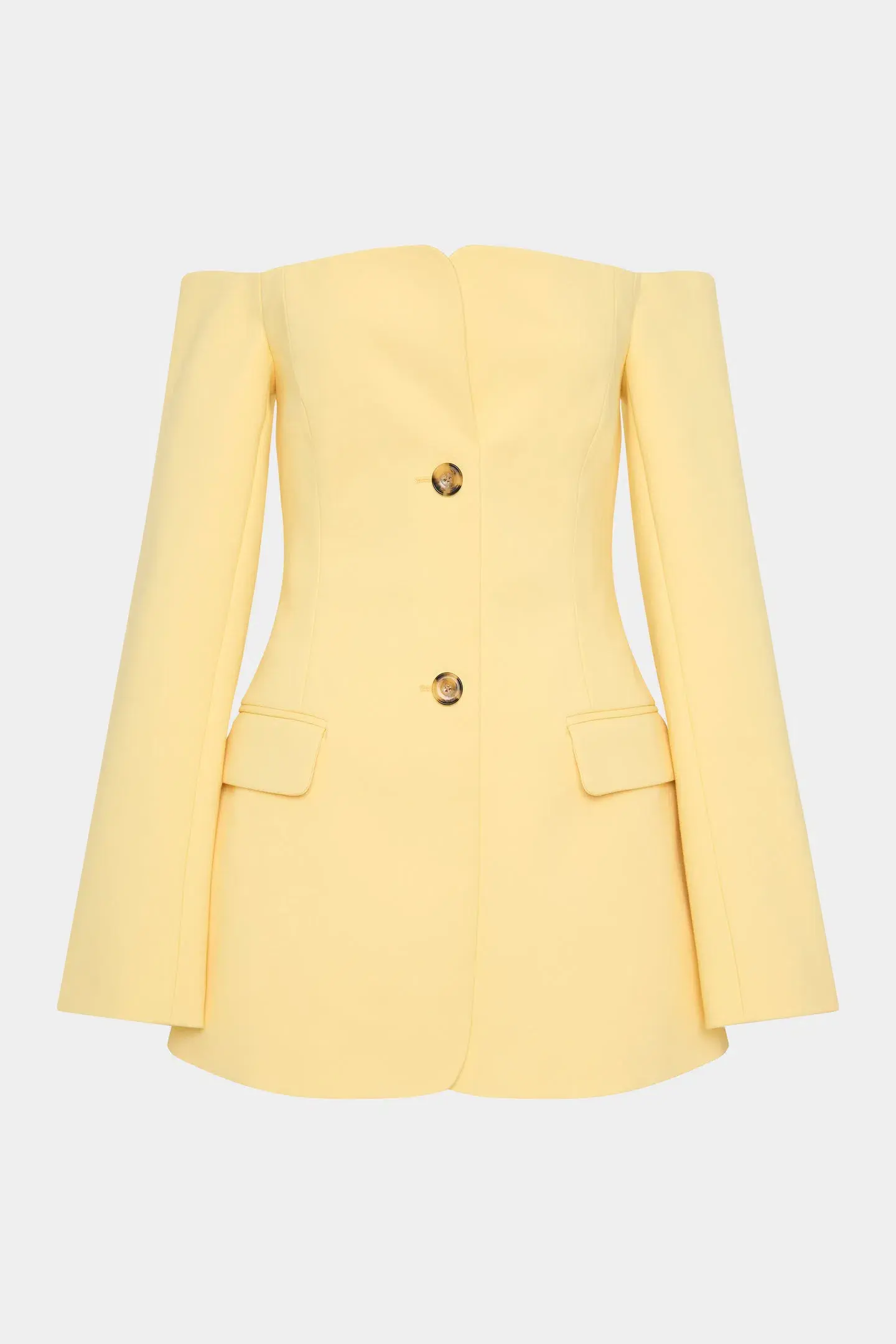 Sir The Label The Sandrine Tailored Mini Dress Limone Size 6 - Image 4