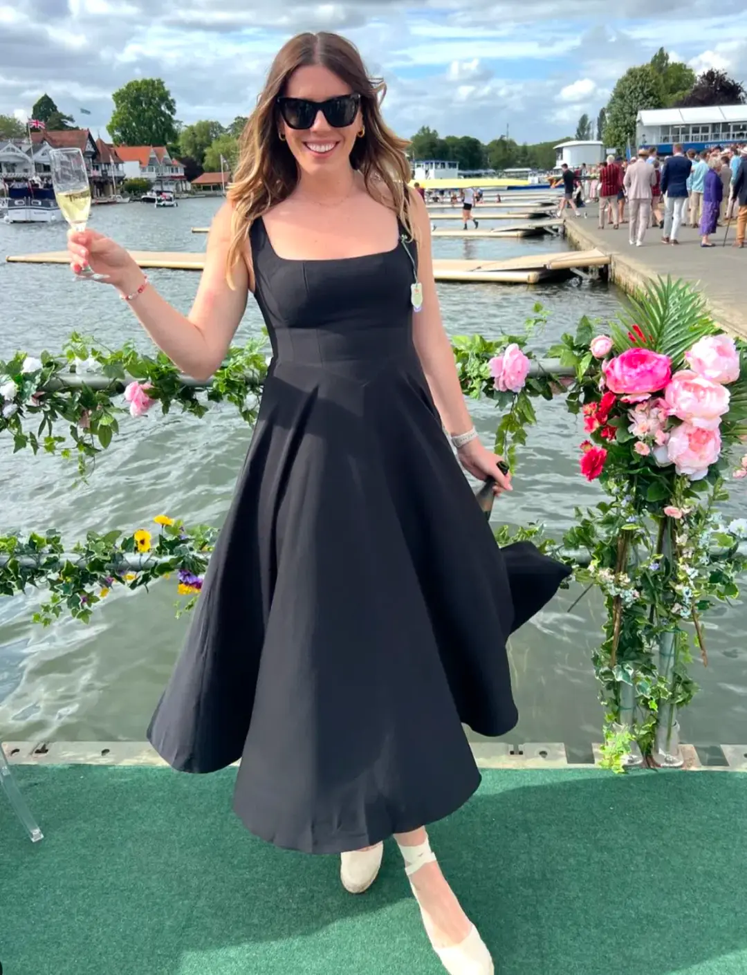 Odd Muse Ultimate Muse High Waist Square Neck Midi Dress Black Size AU 10 for rent on The Volte - main image