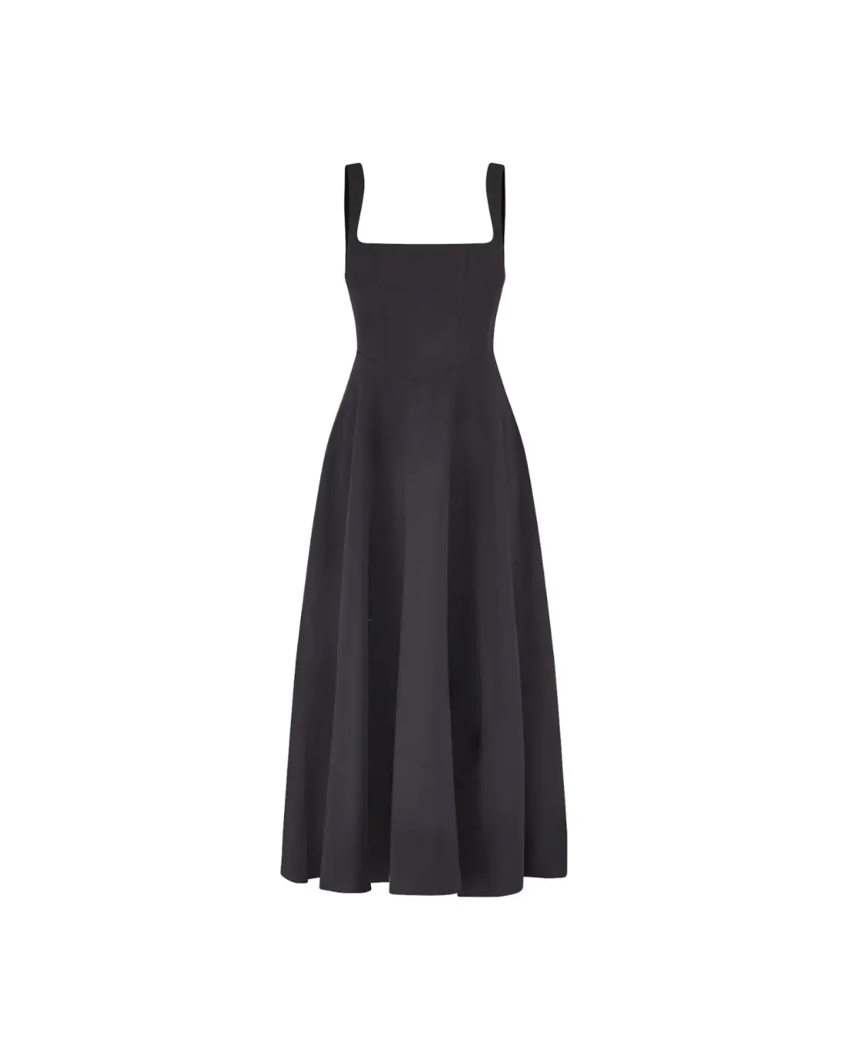 Odd Muse Ultimate Muse High Waist Square Neck Midi Dress Black Size AU 10 - Image 11