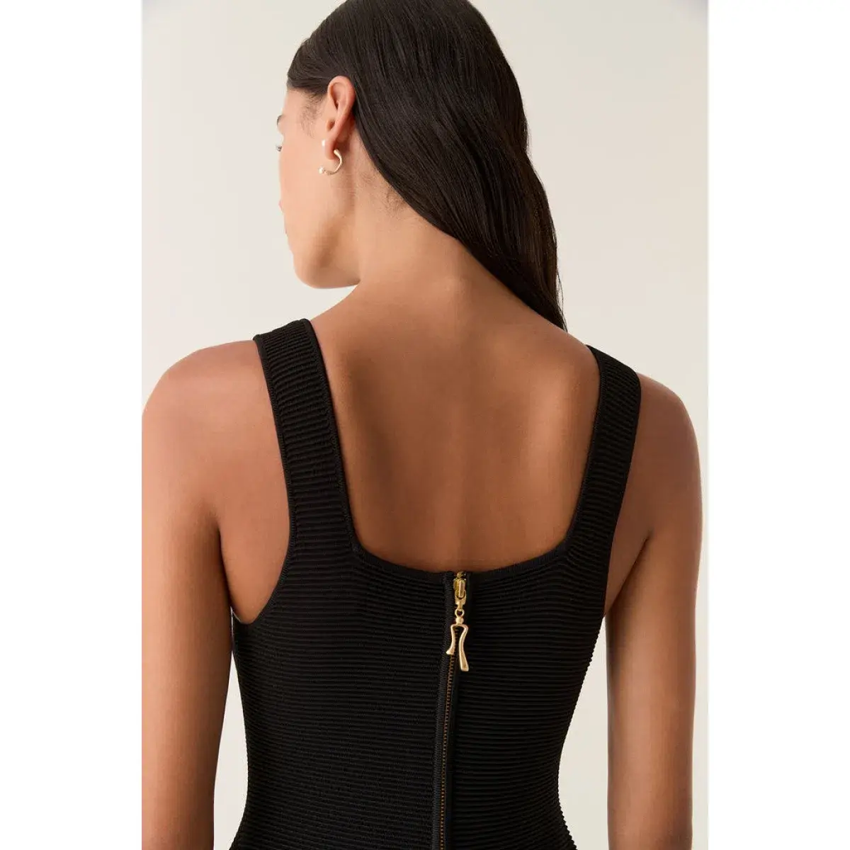 Aje Sylvette Knit Midi Dress Black Size S / AU 8 - Image 3