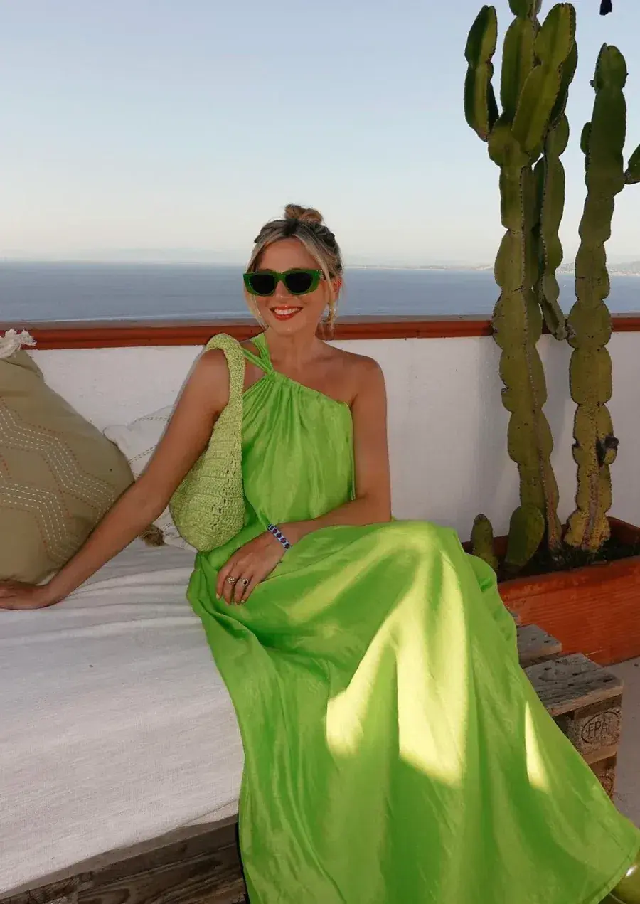 Tojha Lola Maxi Dress in Lime Green Size S / AU 8 - Image 6