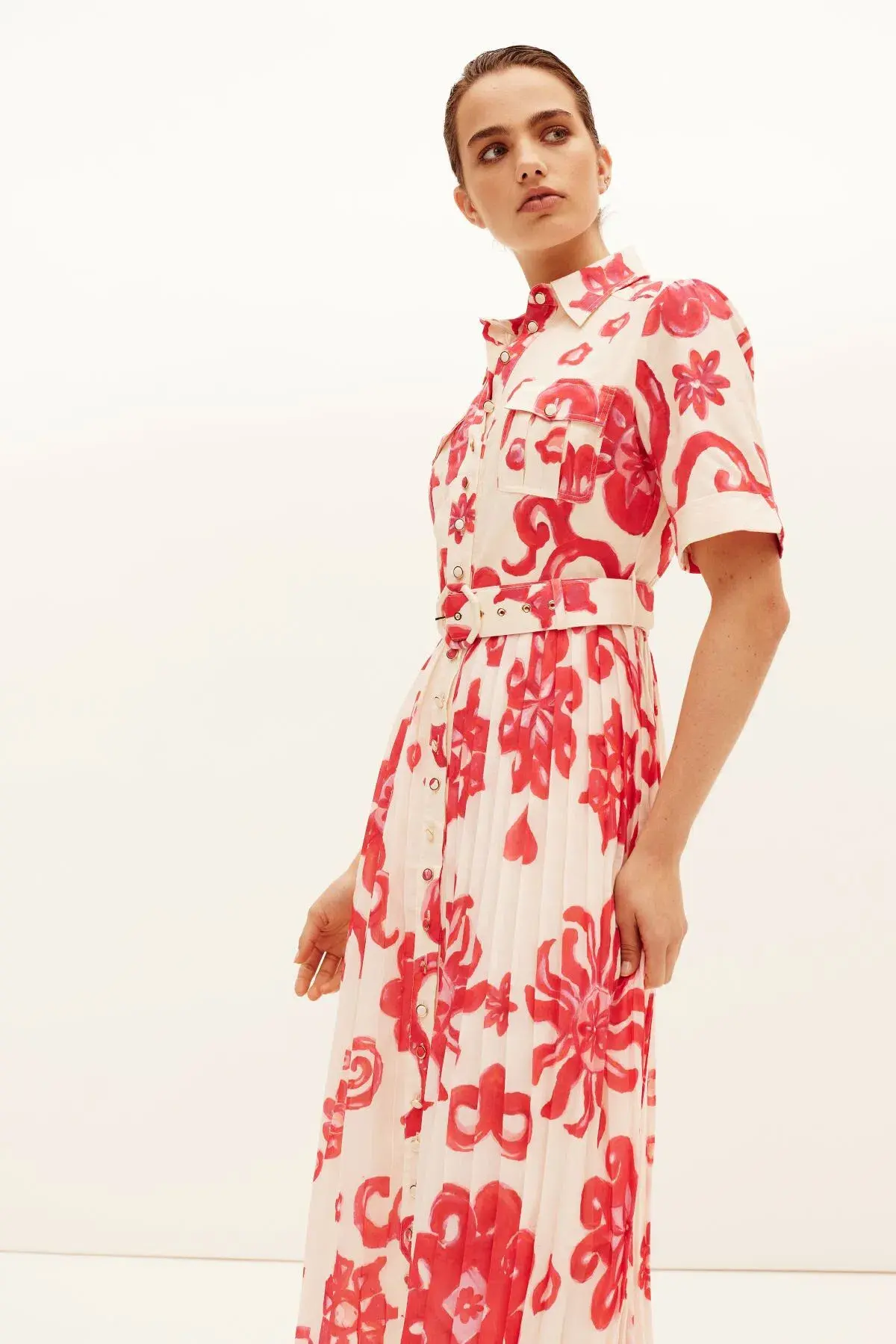 Kate Ford Delta Utility Gown Midi Dress Camellia Size 8 - Image 2