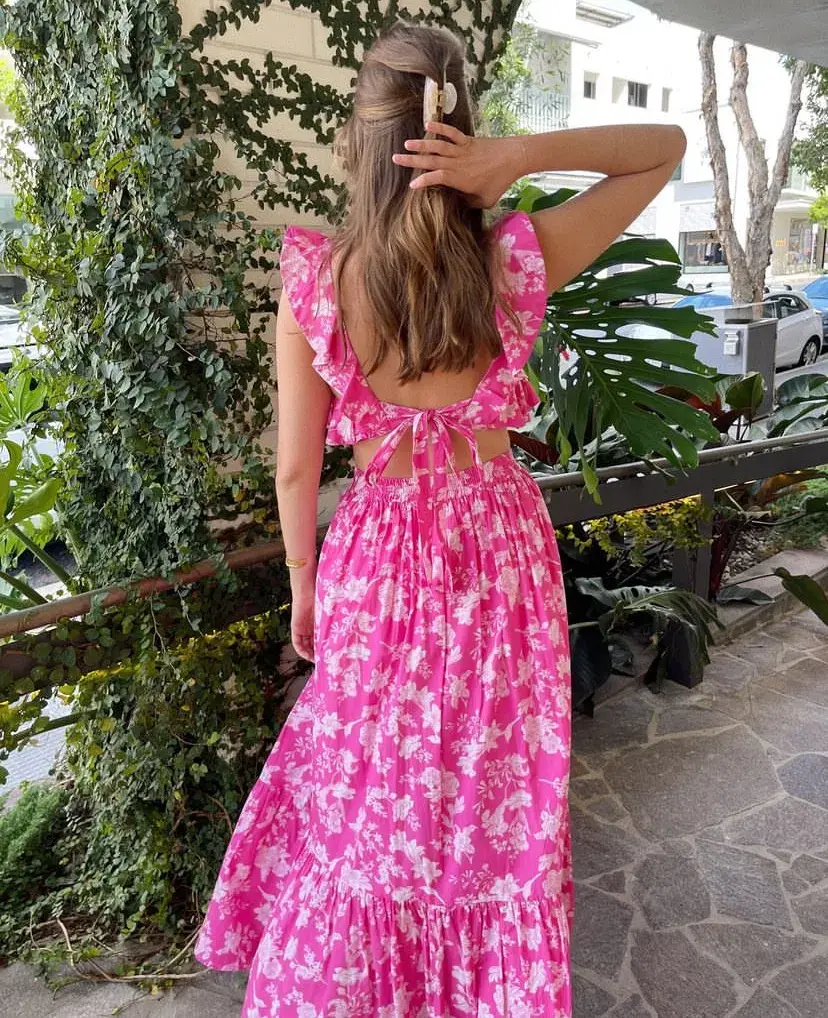 Palm Noosa FlorenceTtop & Audrey Skirt Set Pink Size 8 - Image 3